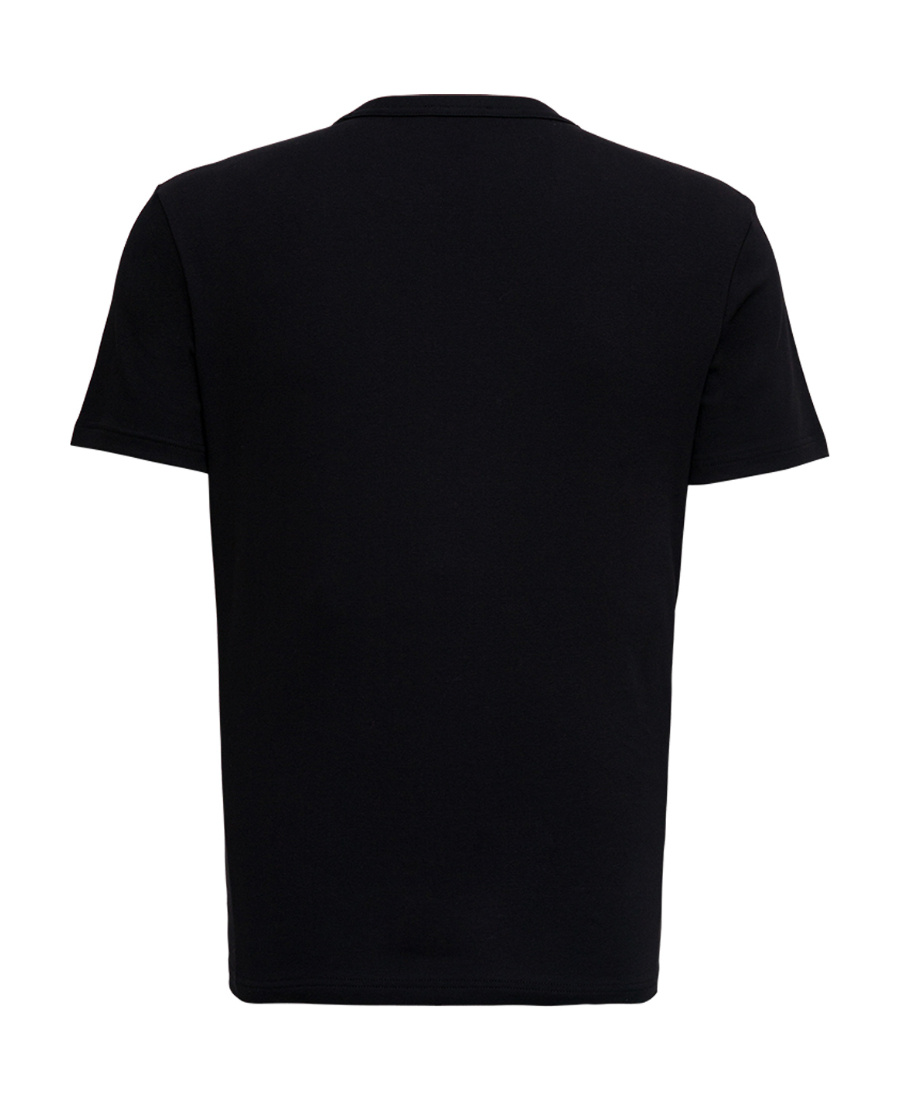 Tom Ford Black Stretch Cotton Crew Neck T-shirt In Black