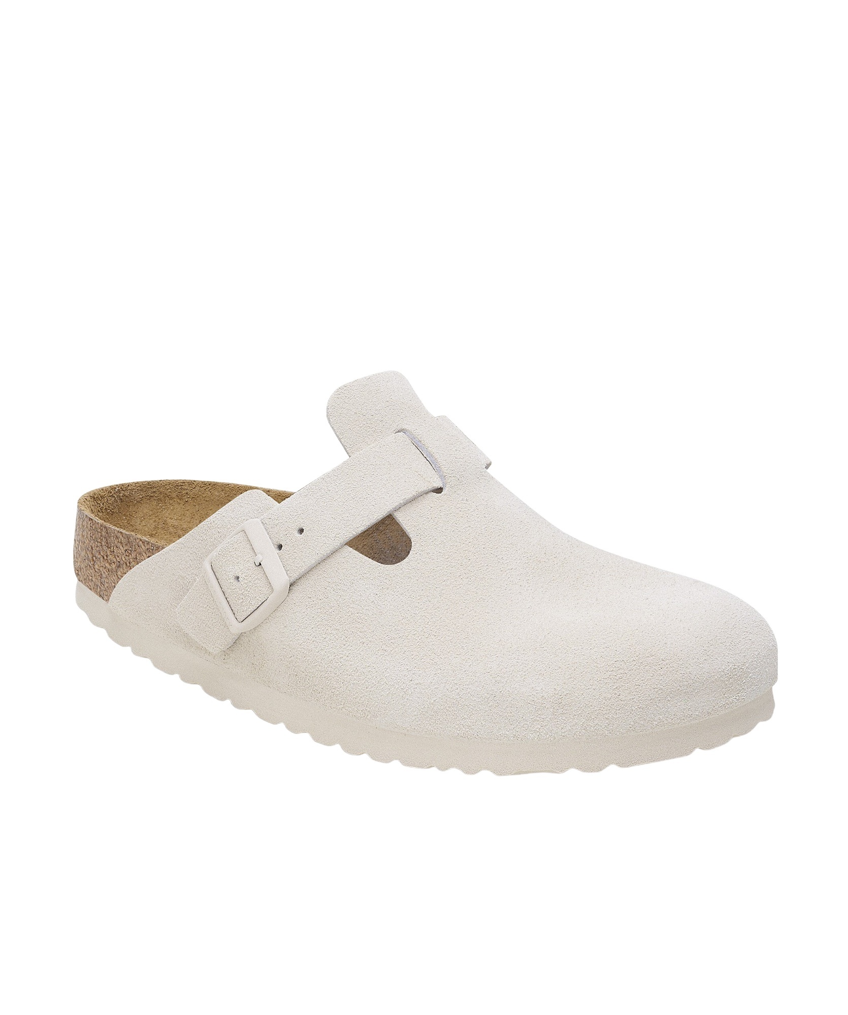 Birkenstock Boston Suede In White