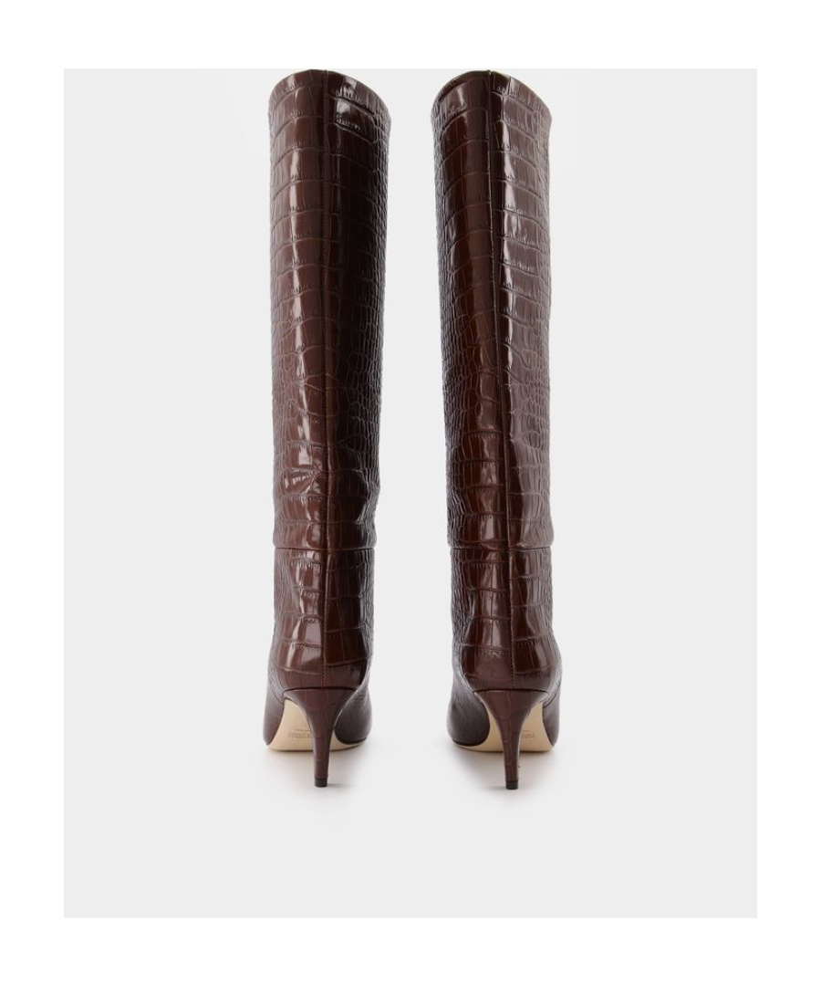 Paris Texas Stiletto Boots In Brown