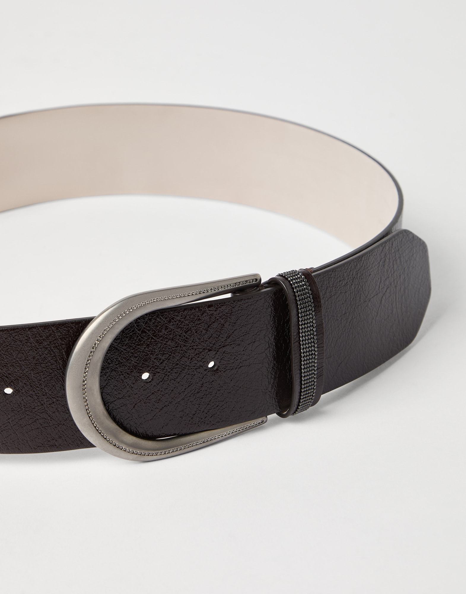 Brunello Cucinelli Leather Belt In Black