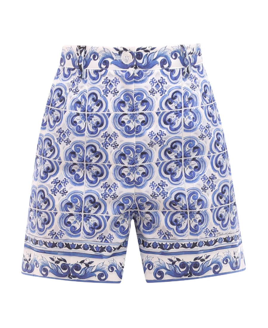 Dolce & Gabbana Majolica Print Tailored Shorts