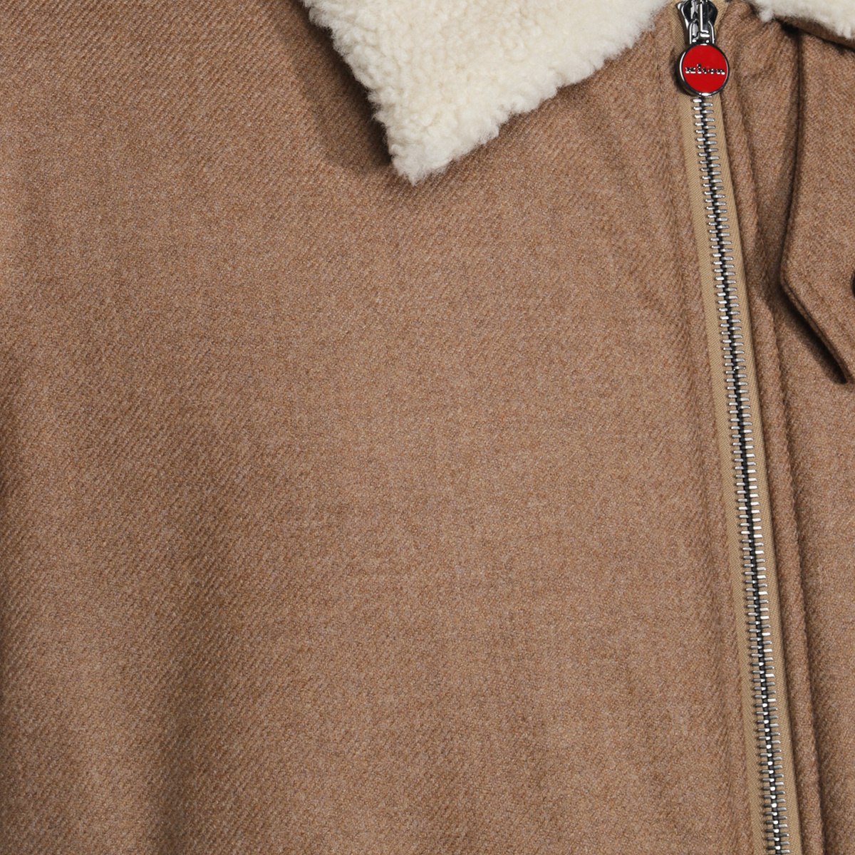 Kiton Shearling Detailing Jacket In Brown