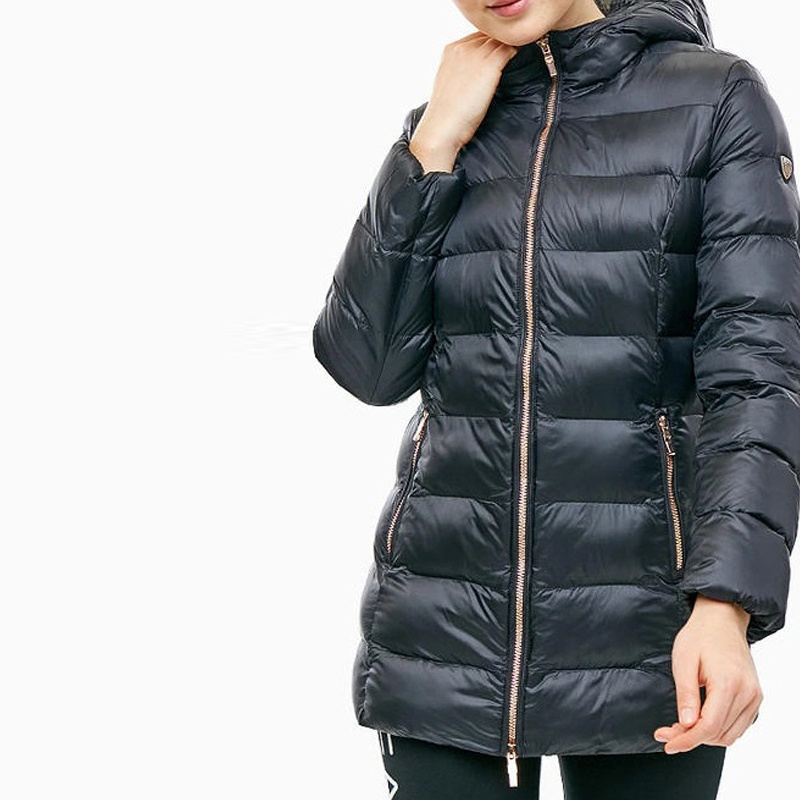 EA7 QUILTED HOODED DOWN JACKET