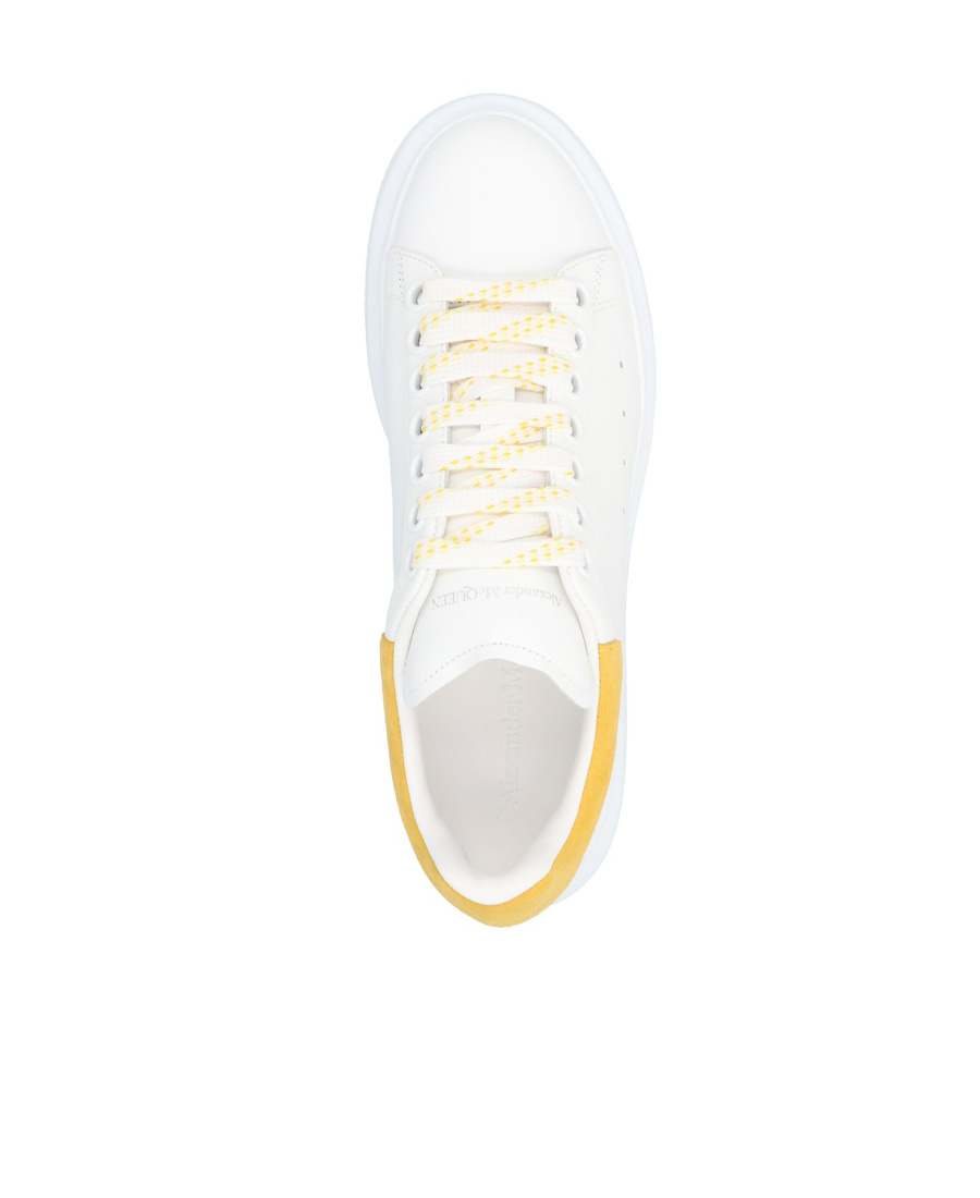 Alexander Mcqueen White & Yellow Snake Oversized Sneakers In White
