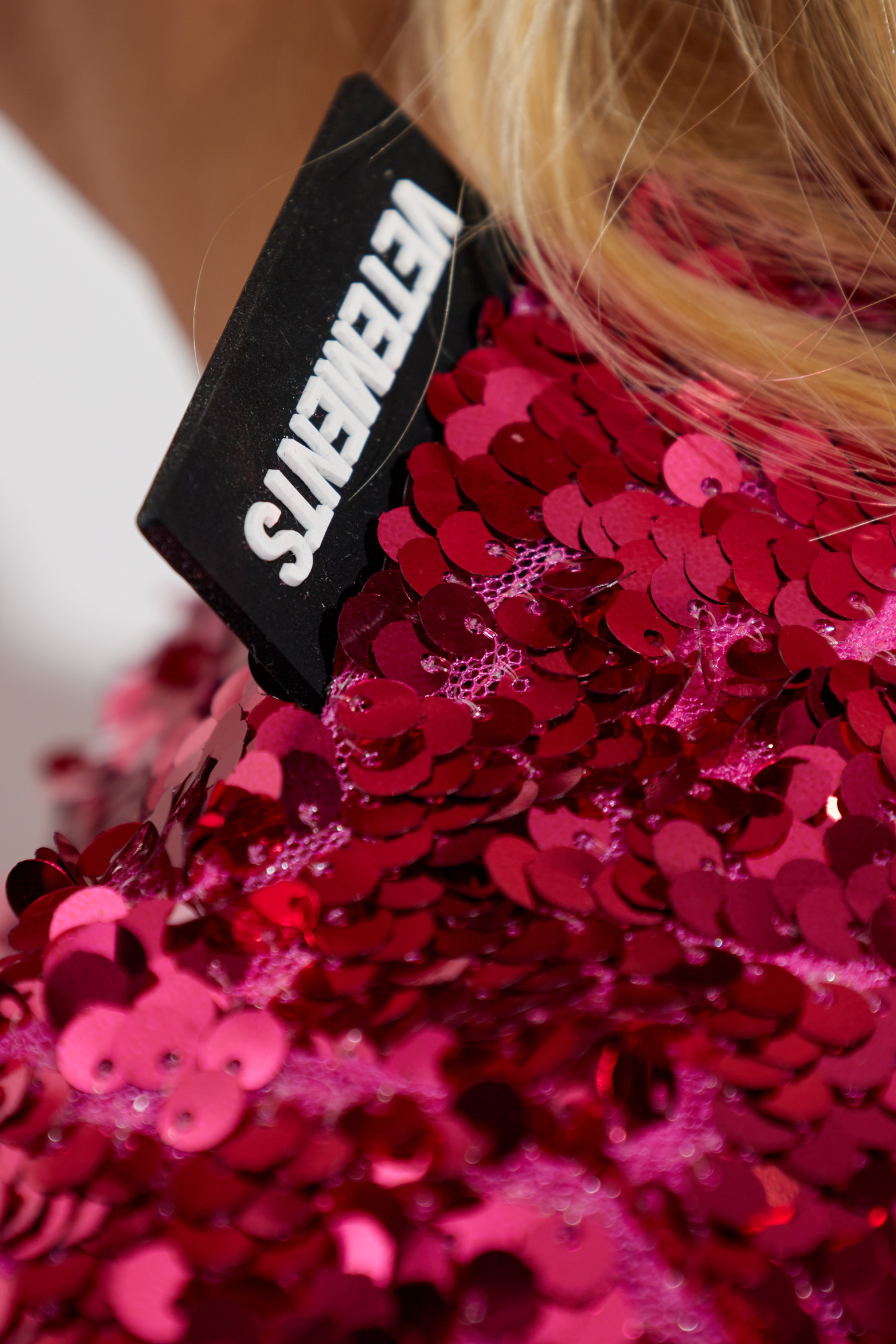 Vetements Sequinned Minidress In Red