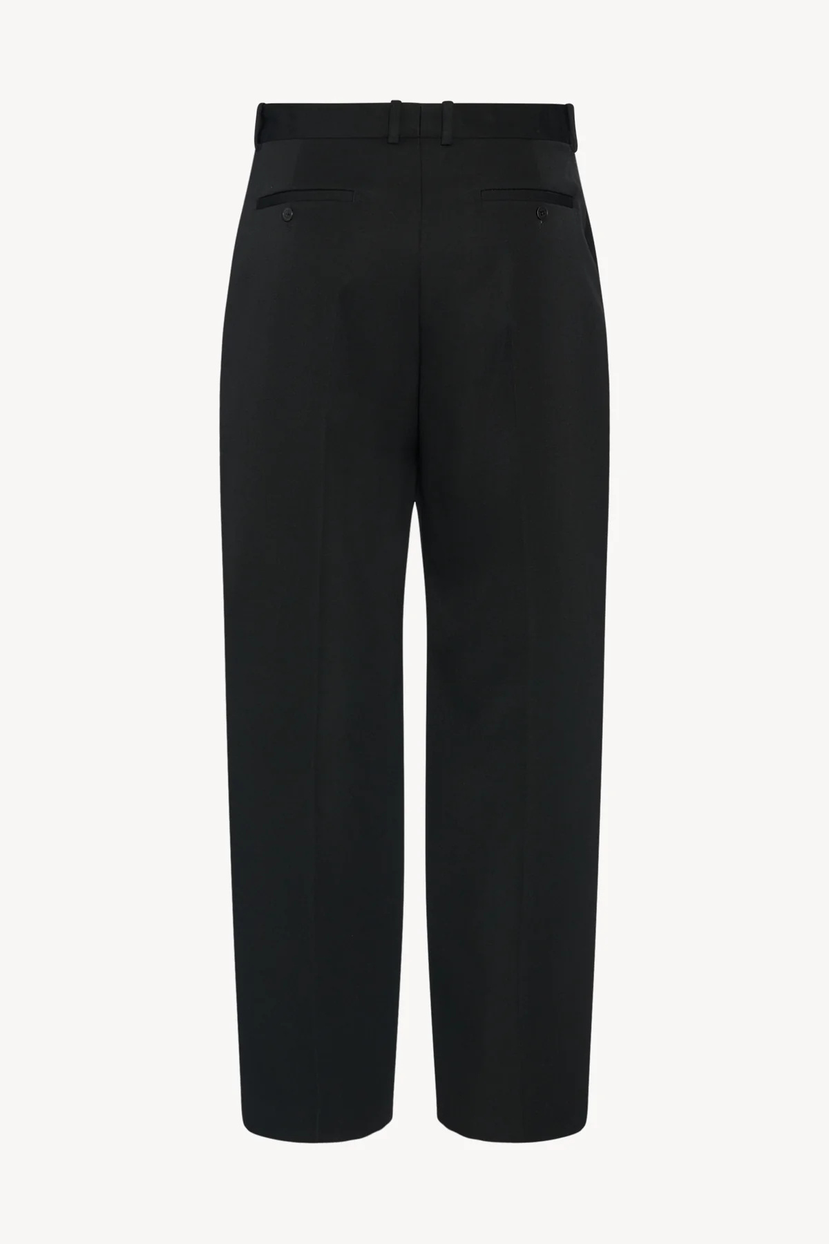 The Row Tailored Wool Zev Trousers Pleated Front In Black