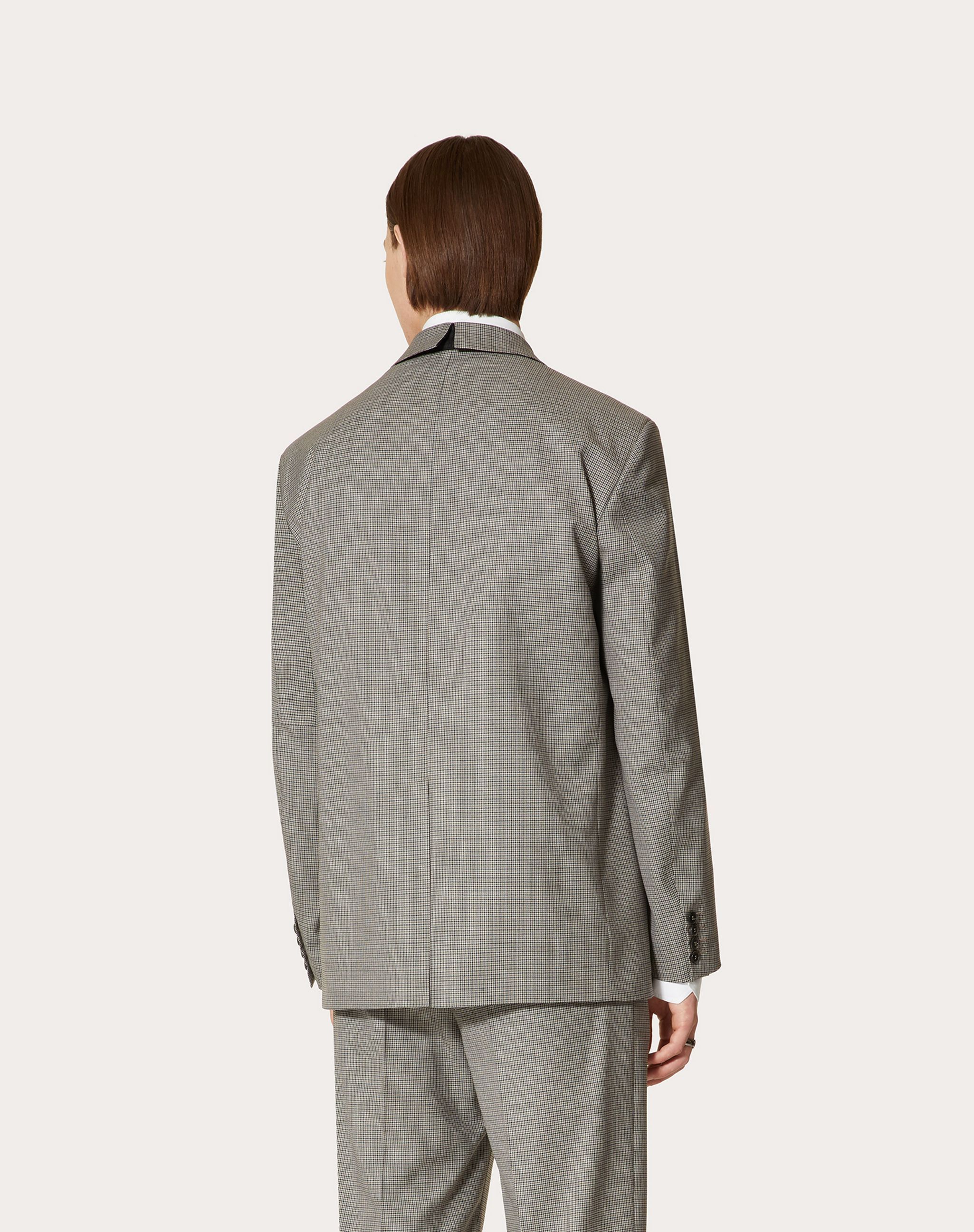 Valentino Peak-lapel Single-breasted Blazer In Gray