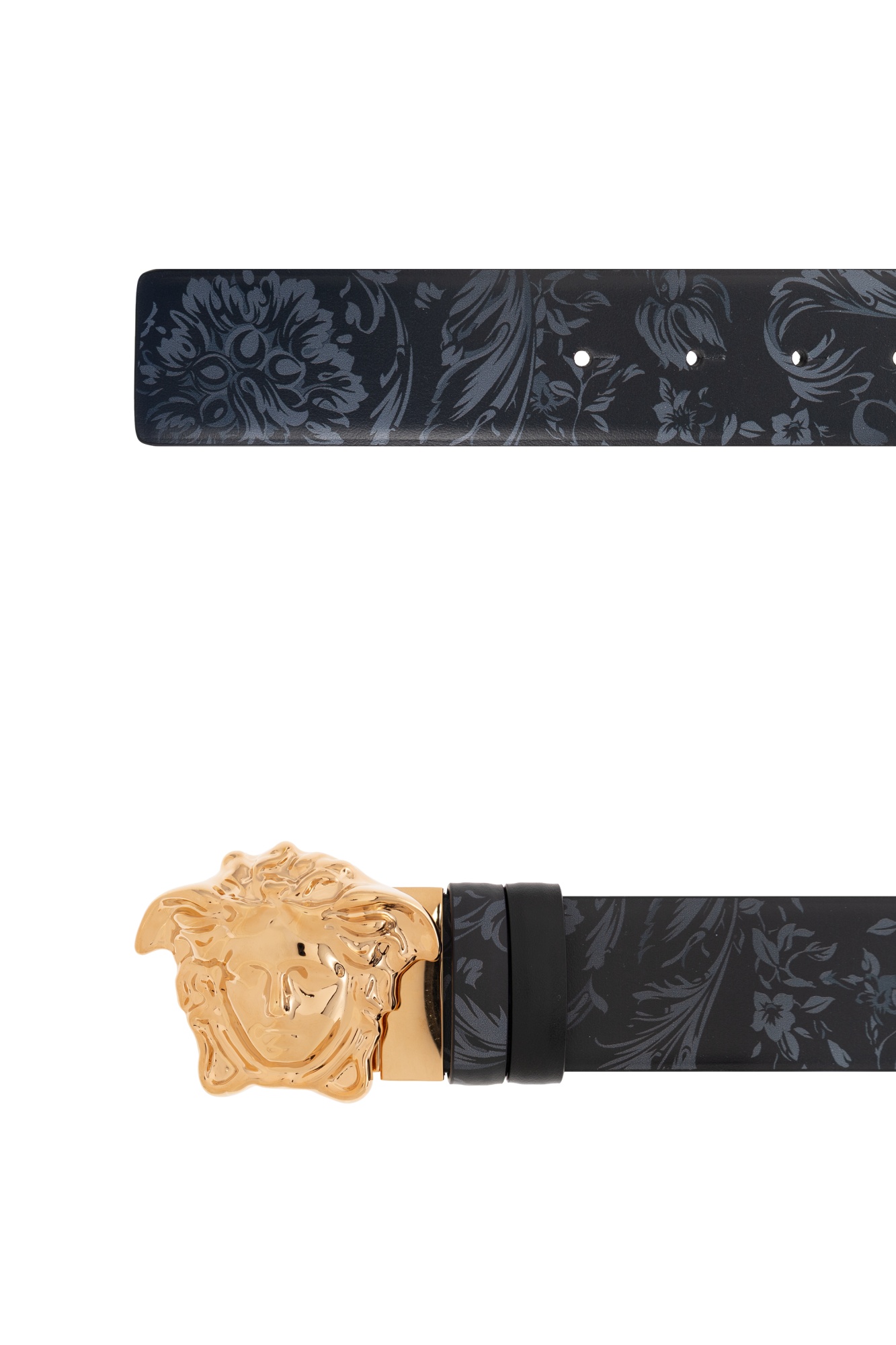 Versace Double-sided Belt In Black
