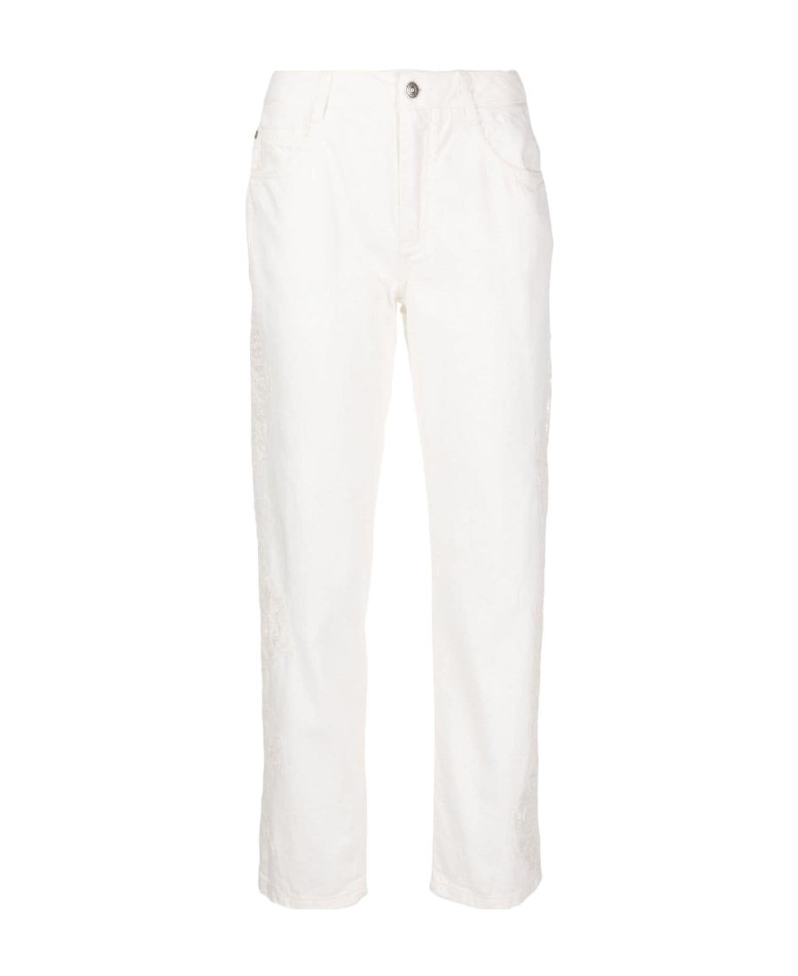 Ermanno Scervino Pant Viscose Blend Back Pockets In White