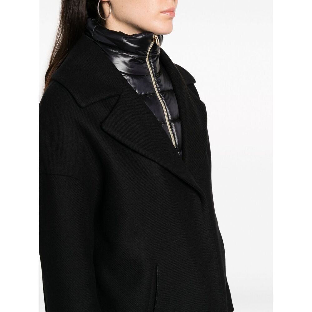 Herno Long Cloth Jacket For Women In Black