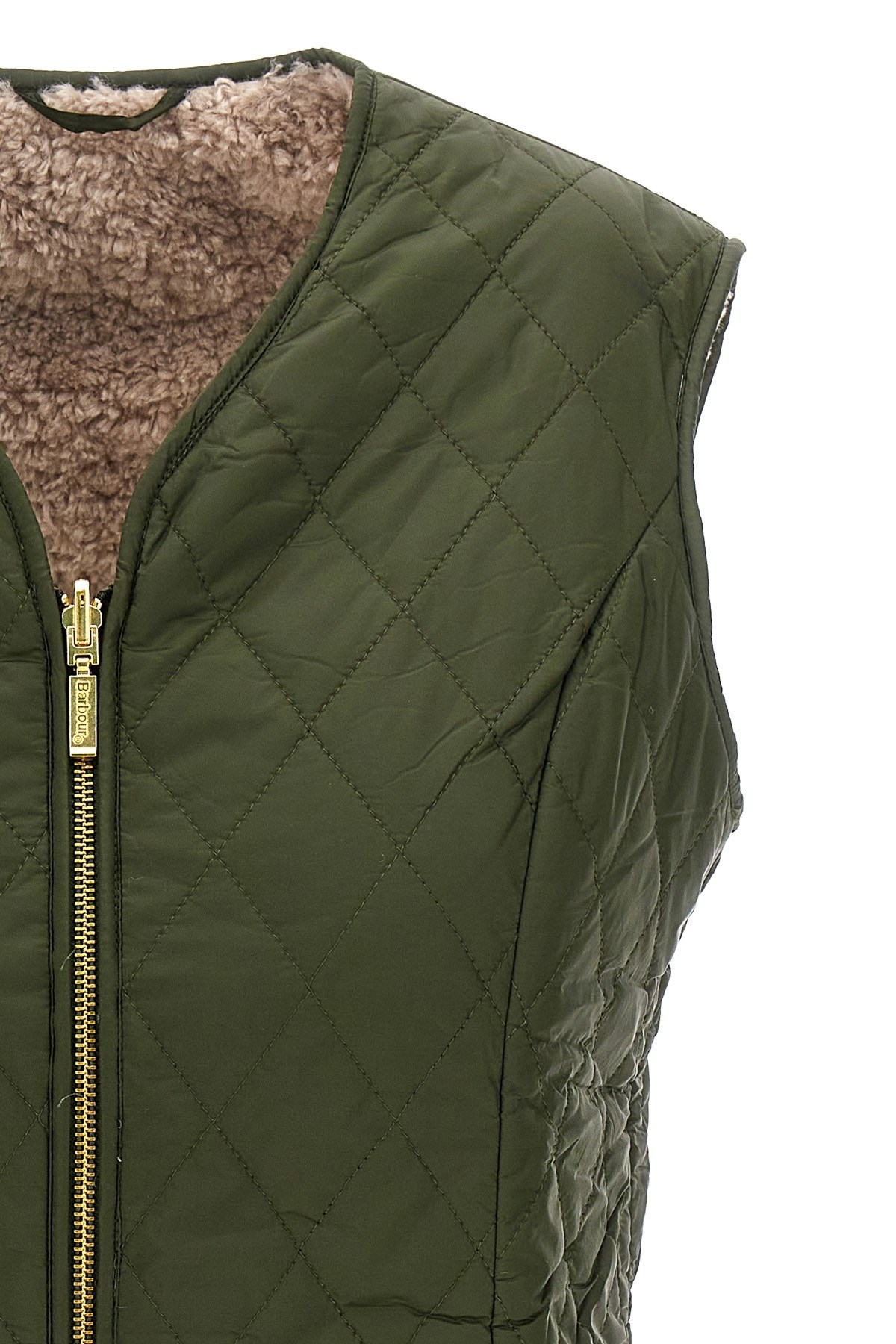 Barbour Reversible Zipped Gilet In Green