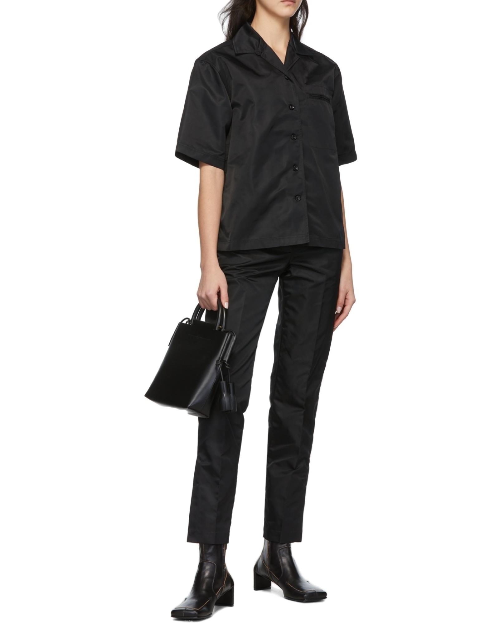Remain Birger Christensen Logo Short-sleeved Shirt In Black