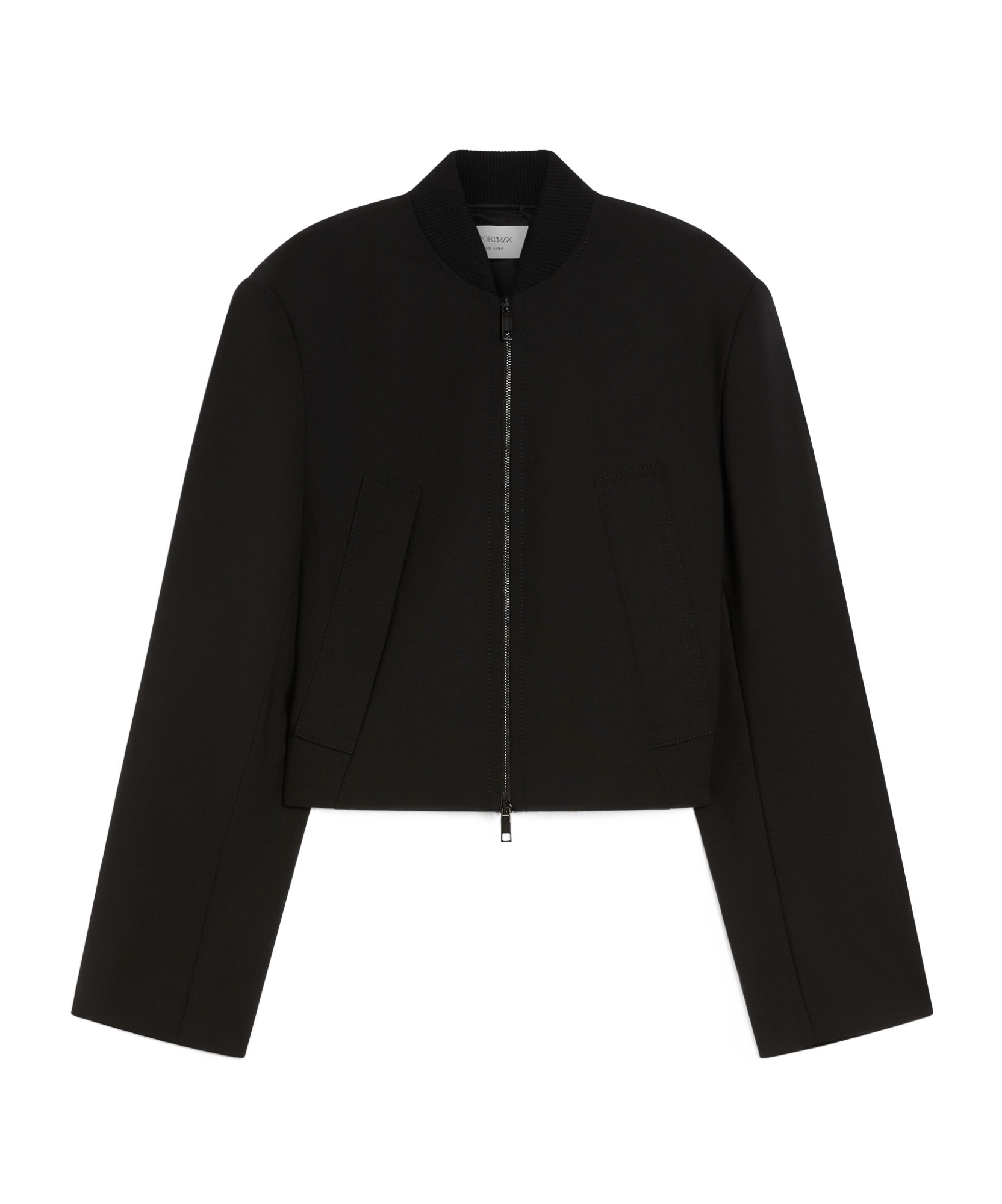 Sportmax Short Wool Coat In Black