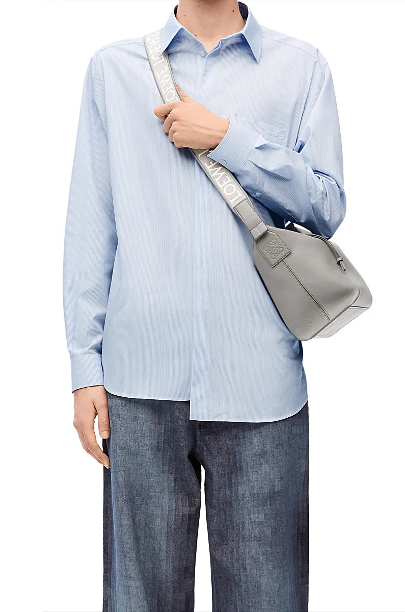 Loewe Cubi Small Shoulder Bag In Gray