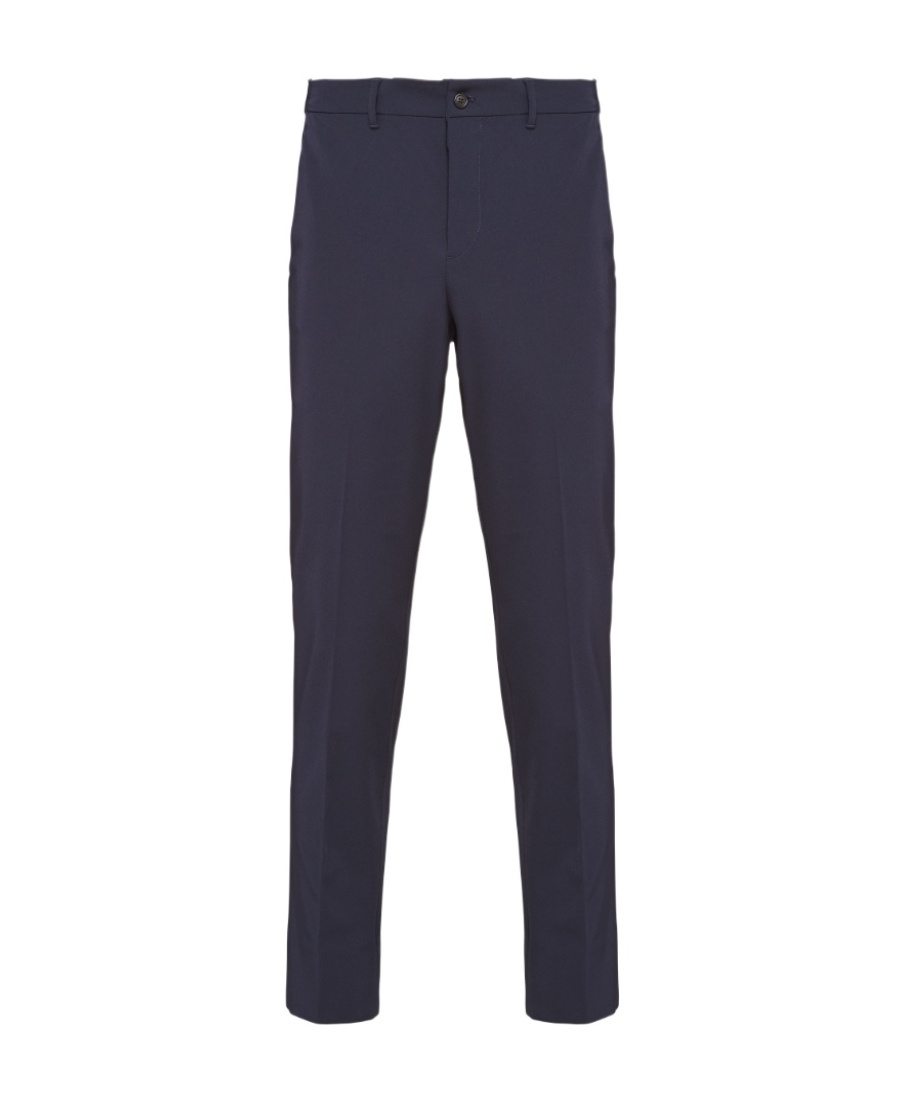 Prada Mens Blue Slim-fit Straight-leg Woven Trousers In Blue