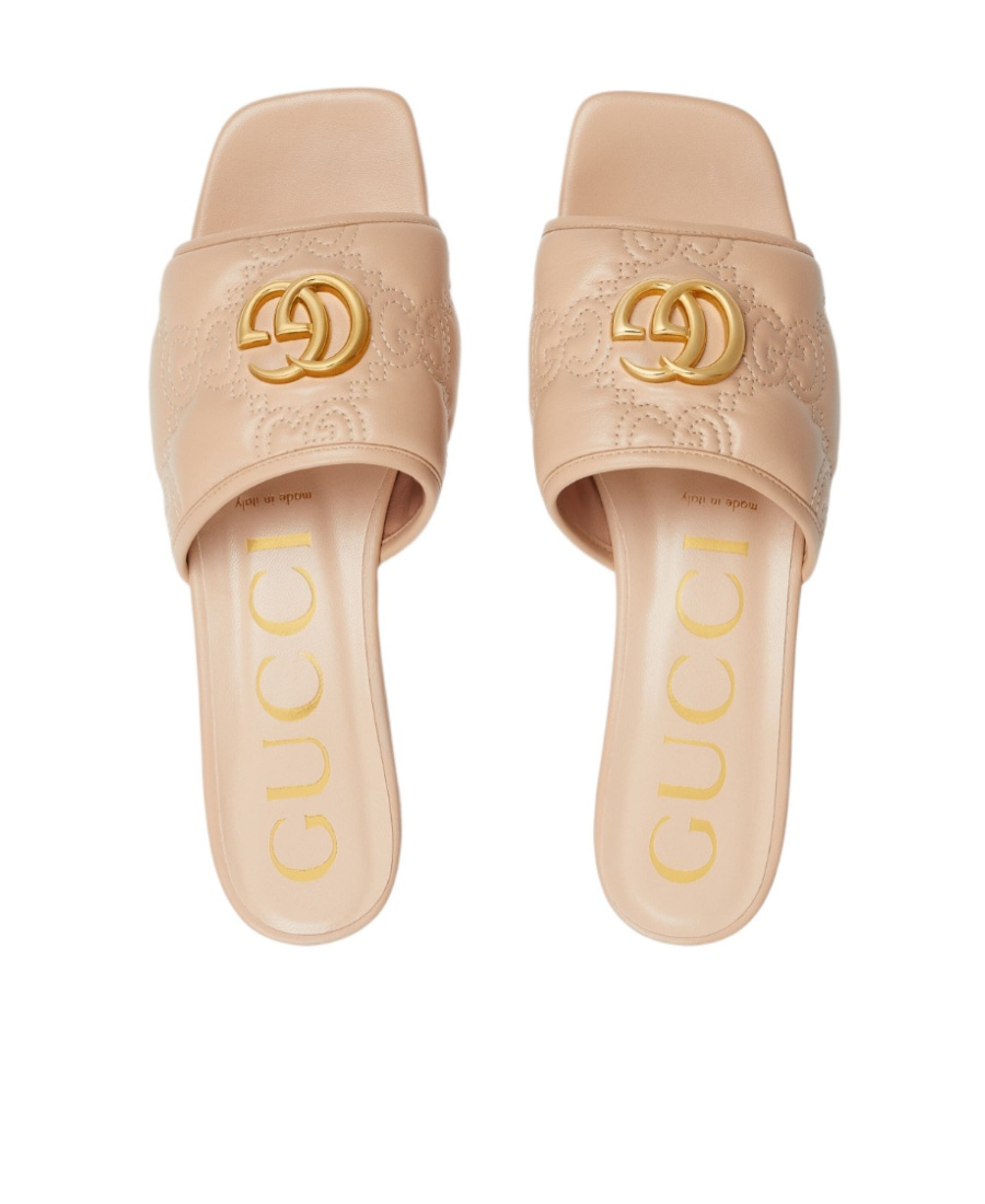 Gucci Gg Matelassé Slide Sandals