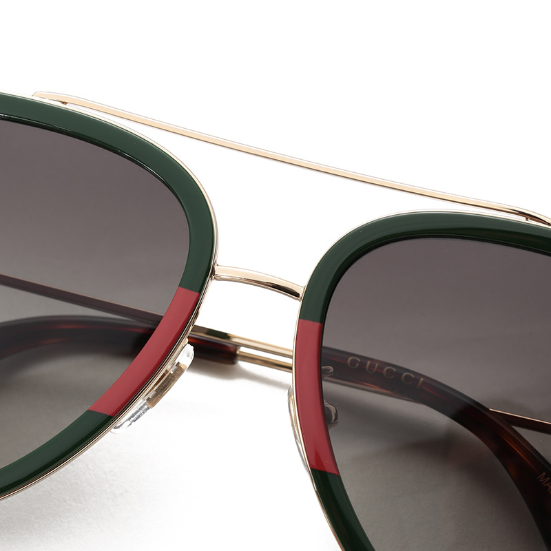 Gucci Aviator Shaped Sunglasses In Multicolor