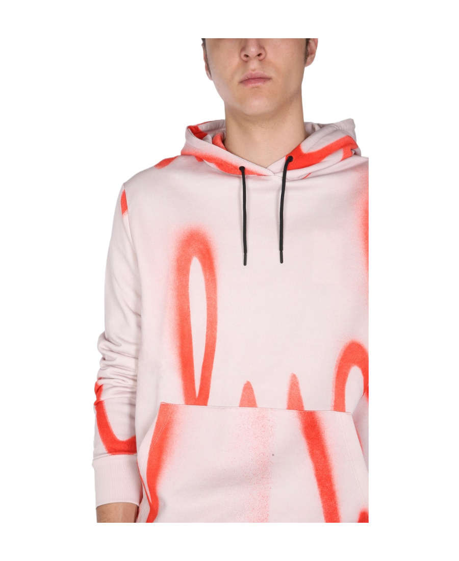 Paul Smith Logo-print Drawstring Hoodie In Pink
