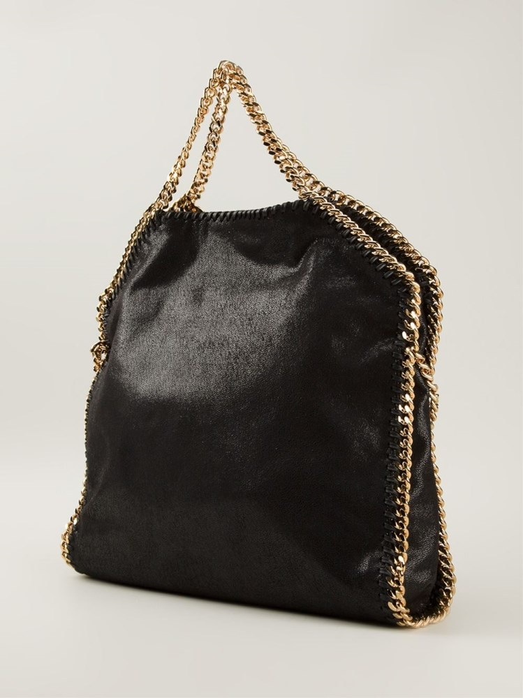 Stella Mccartney Large Falabella Tote Bag In Black