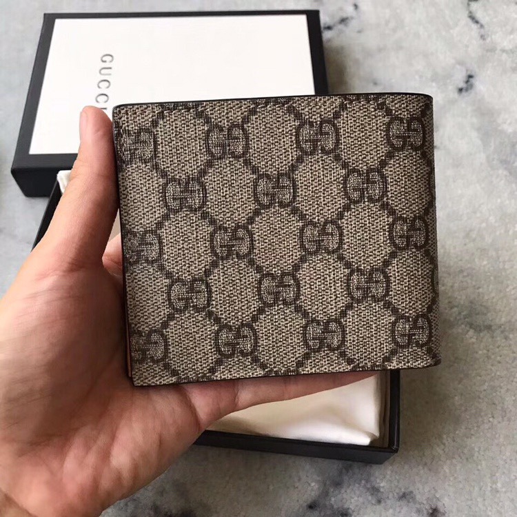 Gucci Neo Vintage Gg Supreme Wallet In Brown