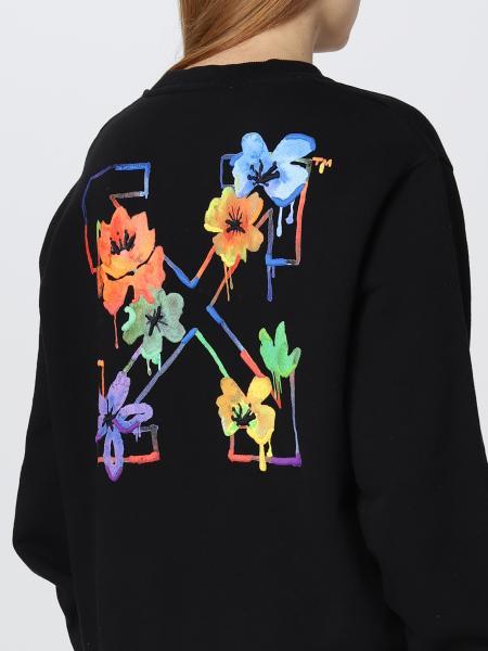 Off-white Logo-print Long-sleeve Sweatshirt In Black