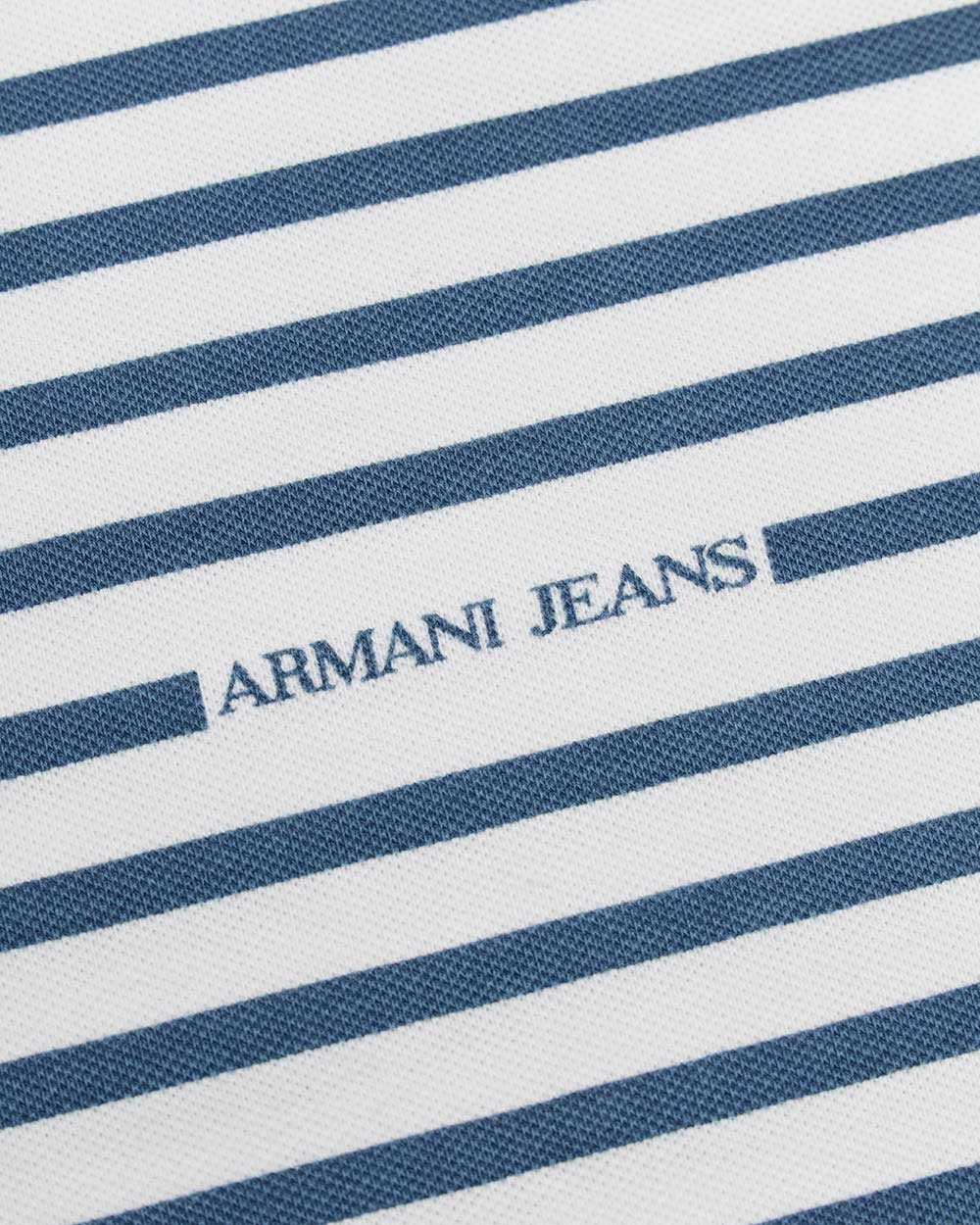 ARMANI JEANS HORIZONTAL STRIPED POLO SHIRT