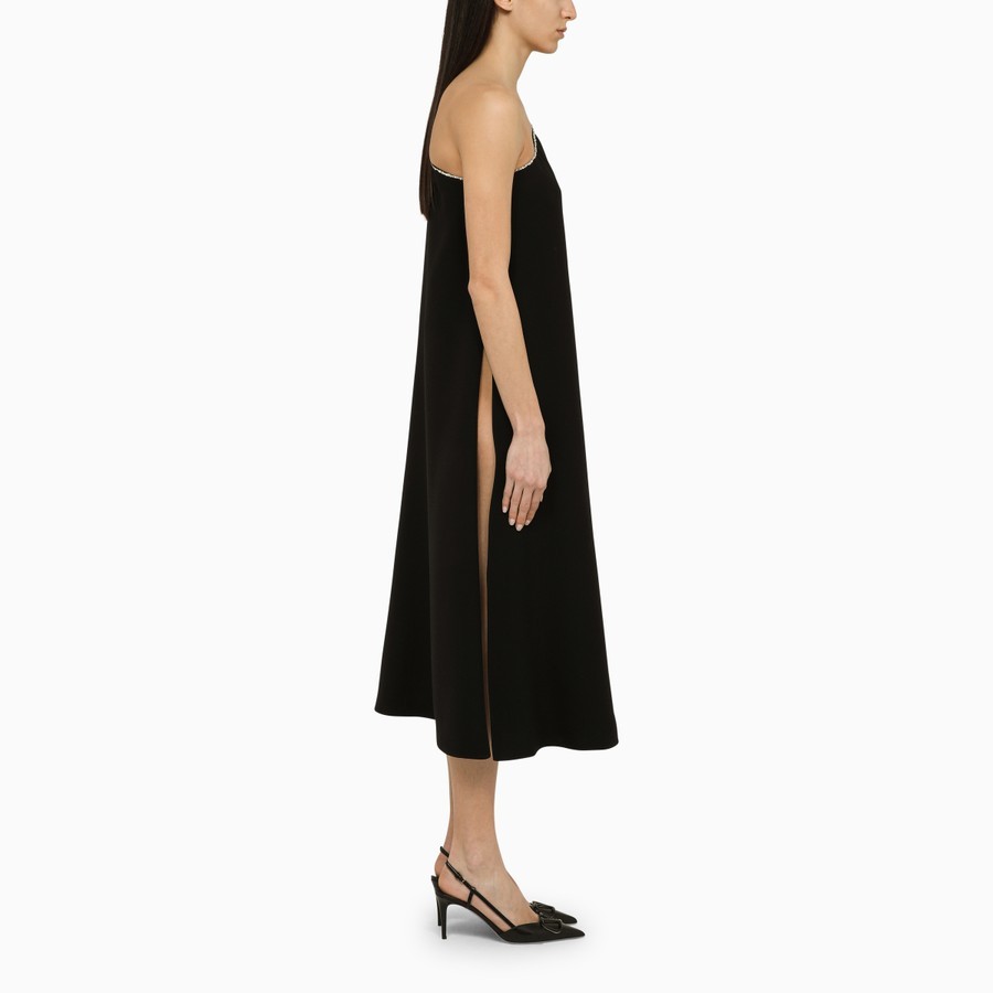 Valentino Crêpe Couture High-rise Midi Skirt In Black