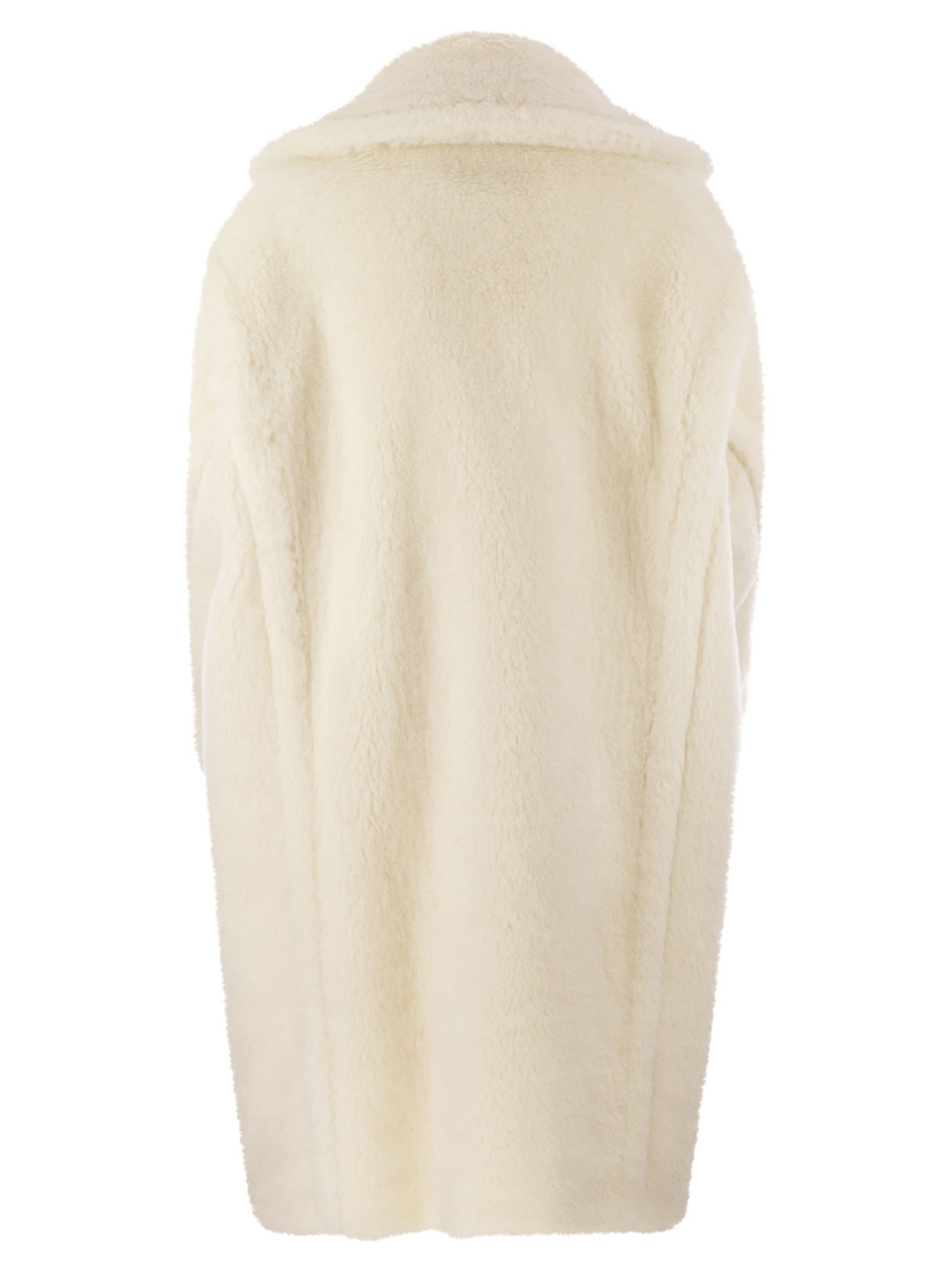 MAX MARA FAUX-FUR DOUBLE-BREASTED COAT
