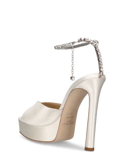 JIMMY CHOO CRYSTAL CLASP HIGH-HEELED SANDALS