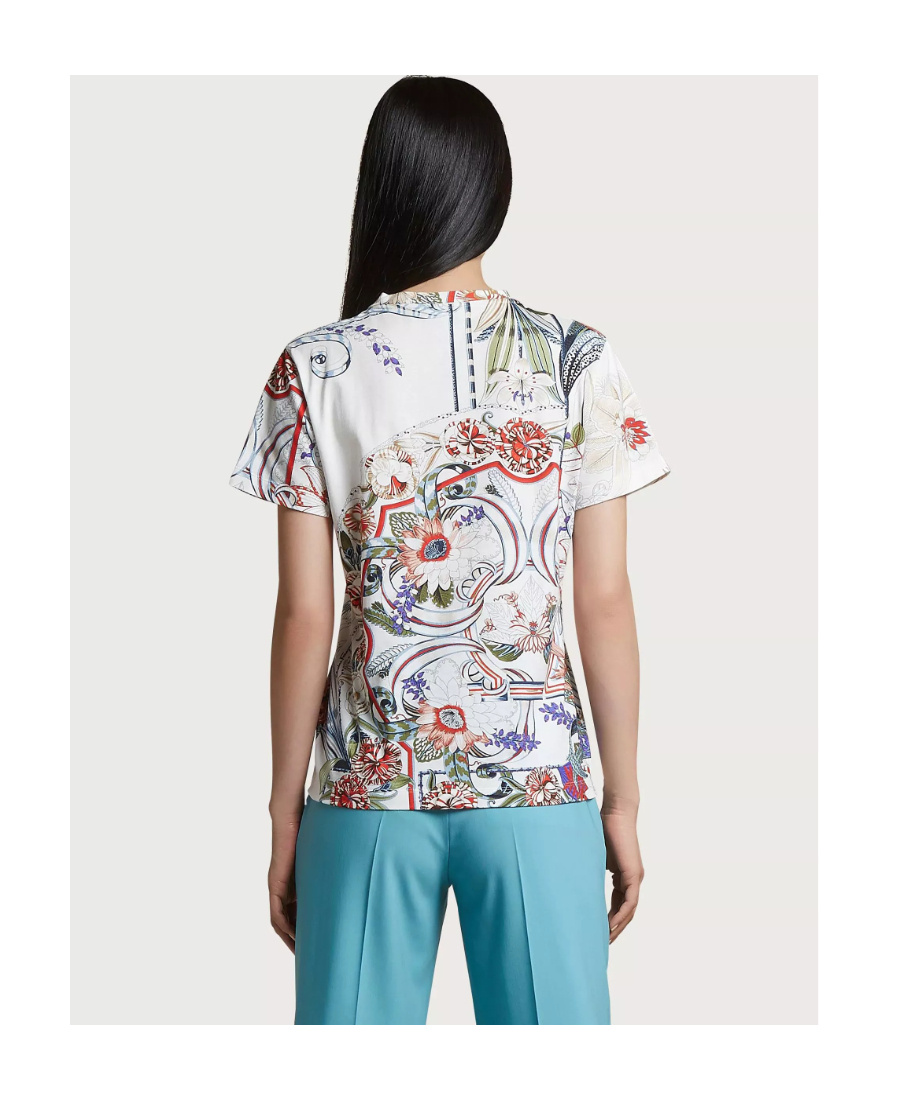 Ferragamo Print T-shirt In White