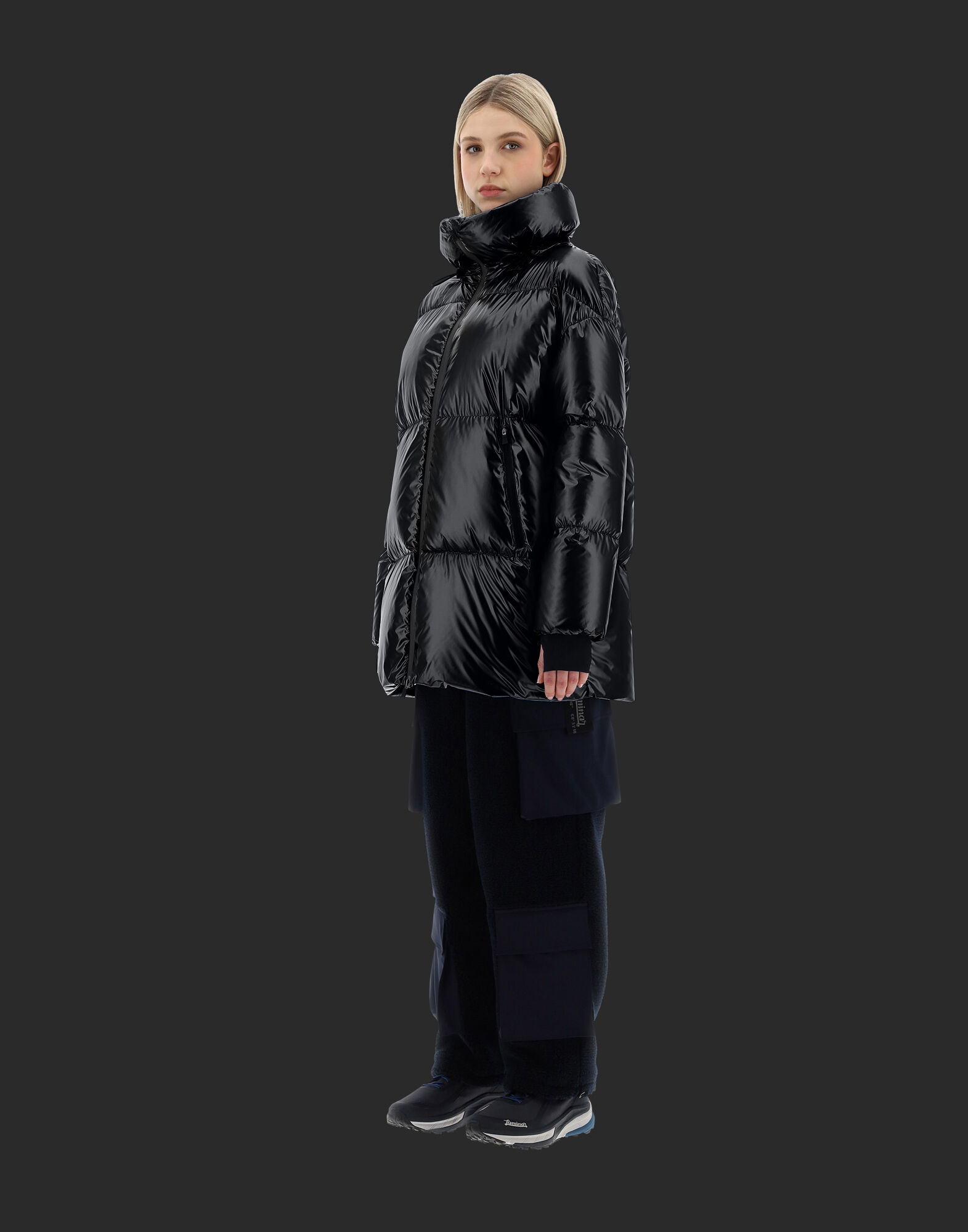 Herno High-neck Down Jacket In Black