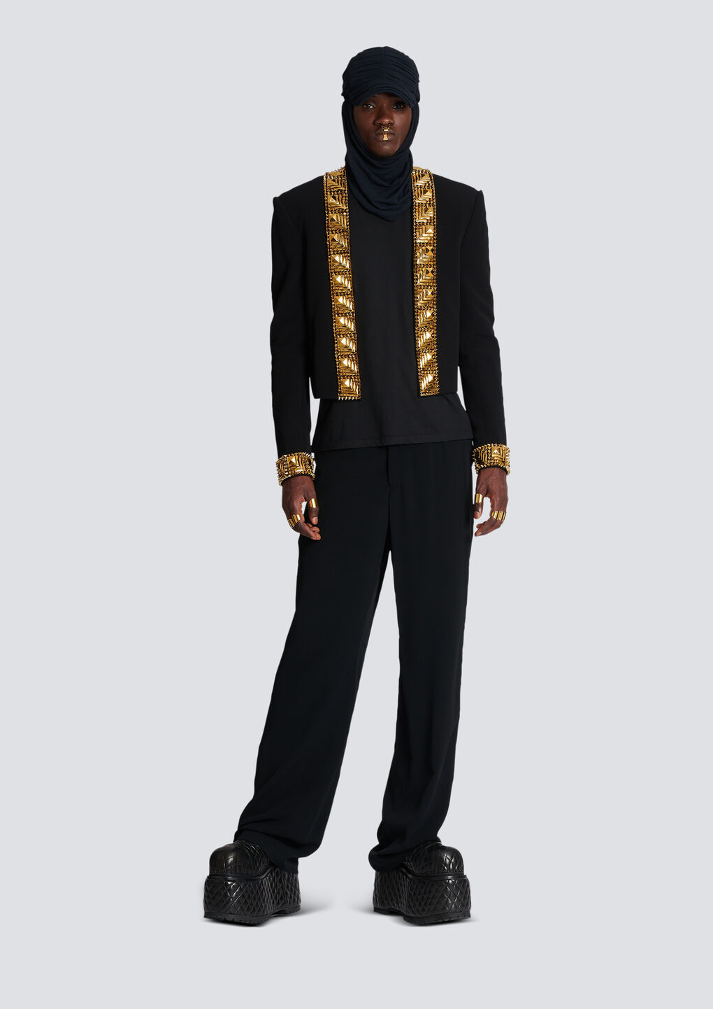 BALMAIN BALMAIN CREPE TAILORED TROUSERS