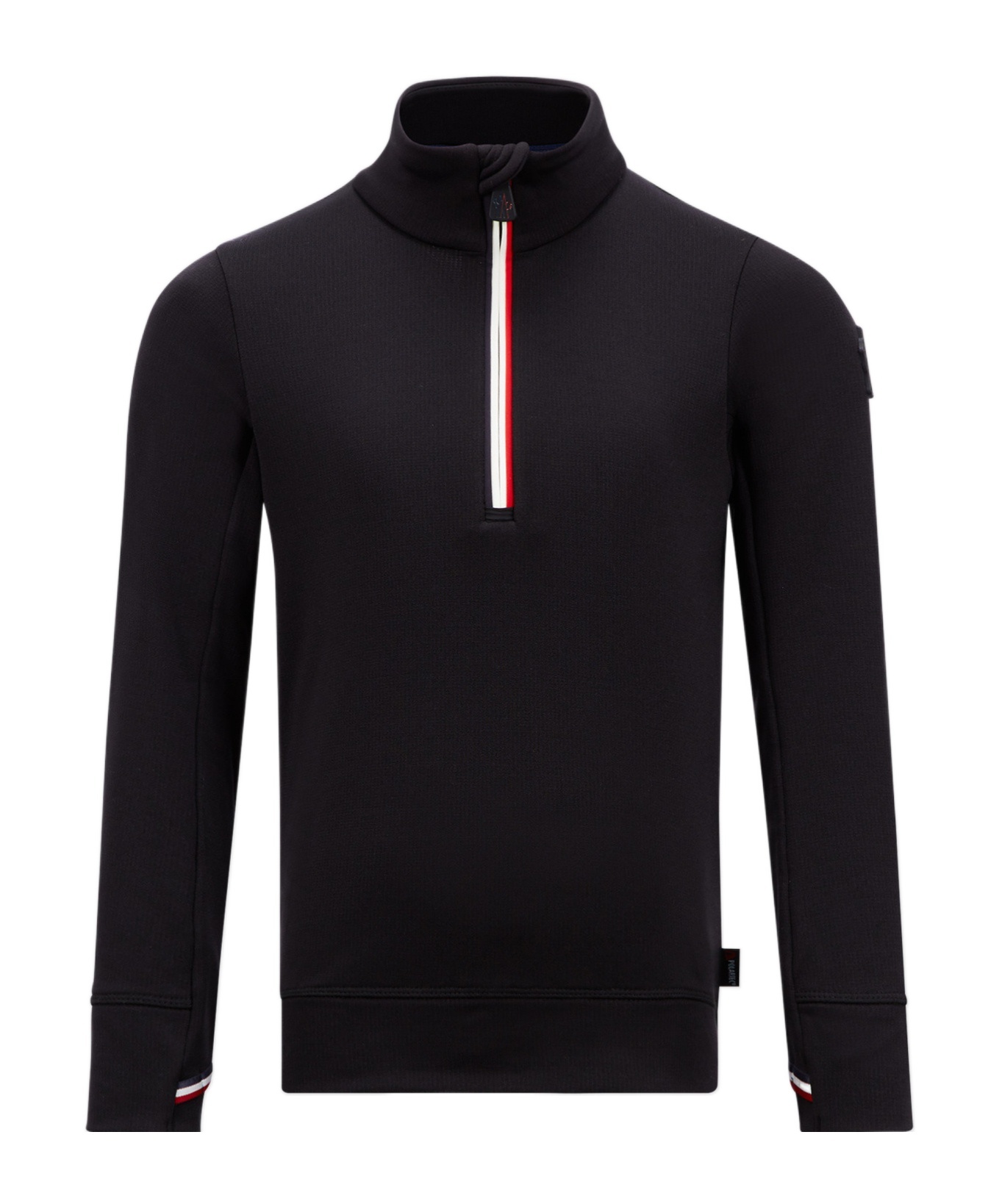 Moncler Long-sleeved Bottomed Shirt In Black
