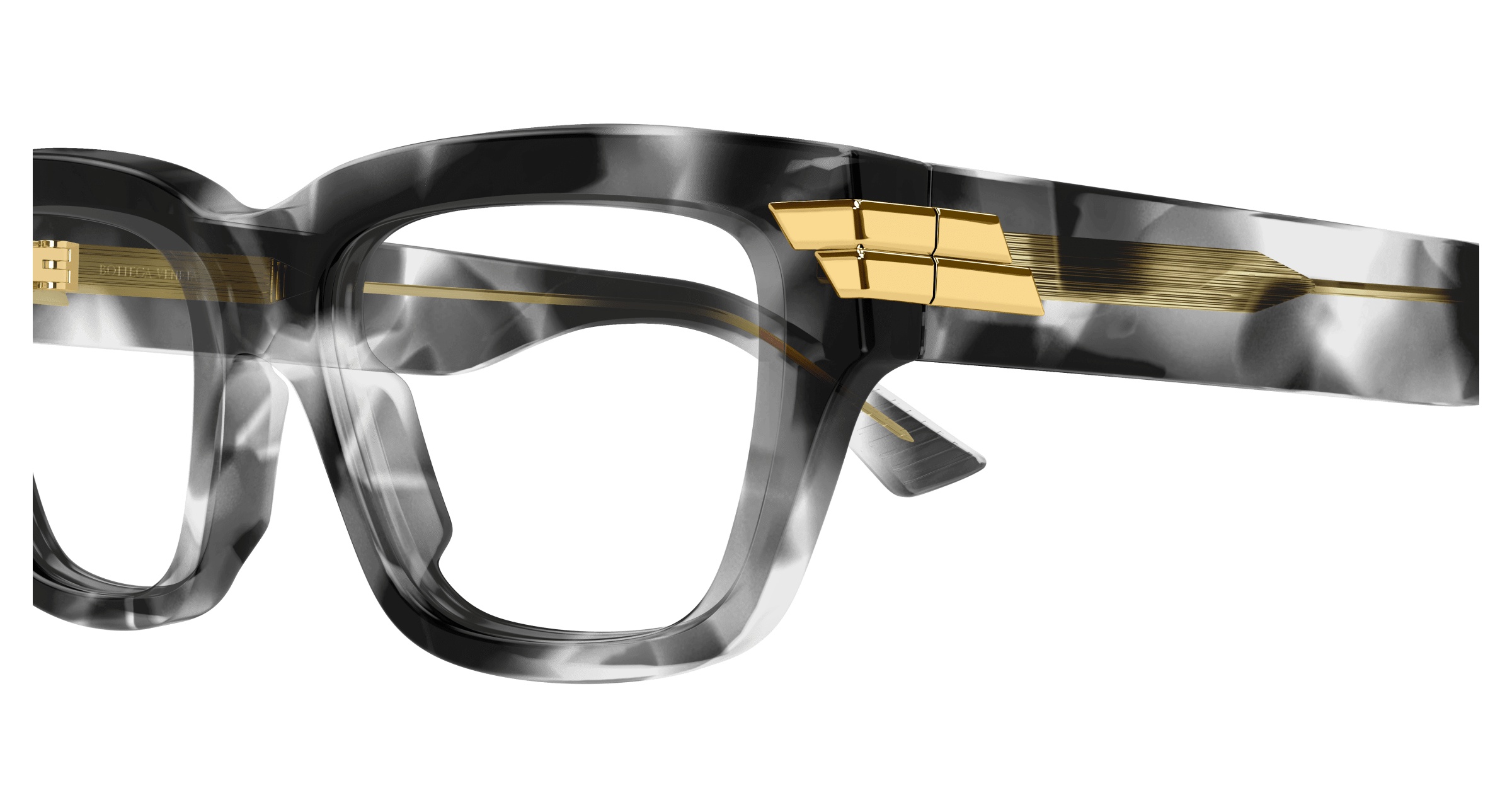 Bottega Veneta Logo Flat Mirror In Black