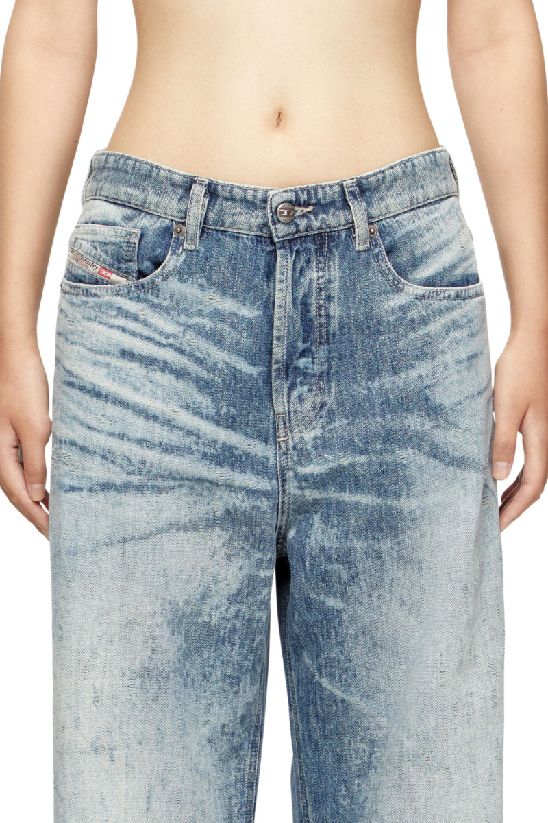Diesel 1971 D-sent Jeans With Distressed Effect In Blue