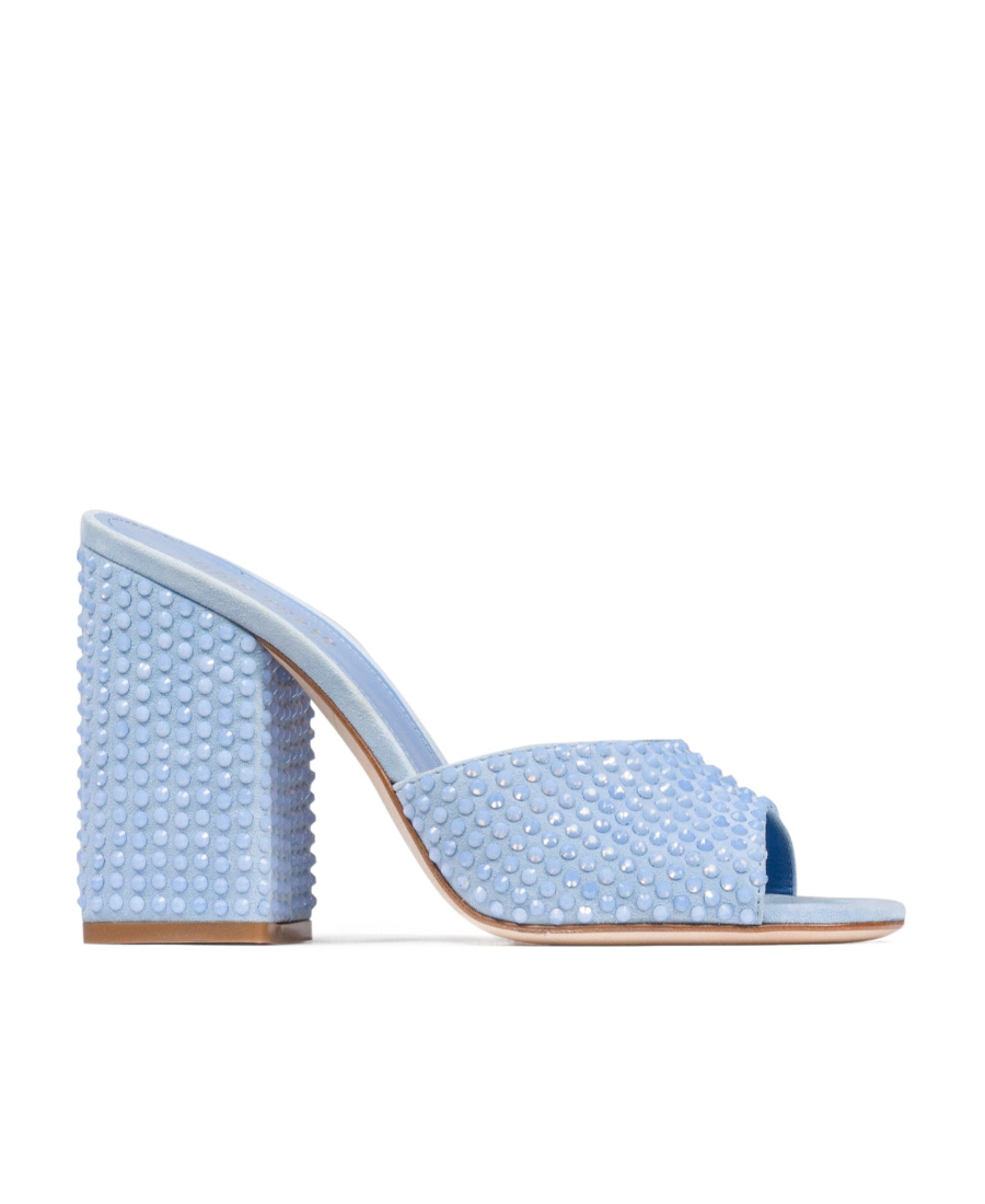 Shop Paris Texas Embellished Slip-on Mules In Blue
