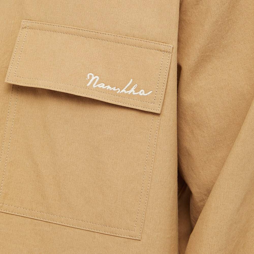 Nanushka Button-up Fitted Overshirt In Nude