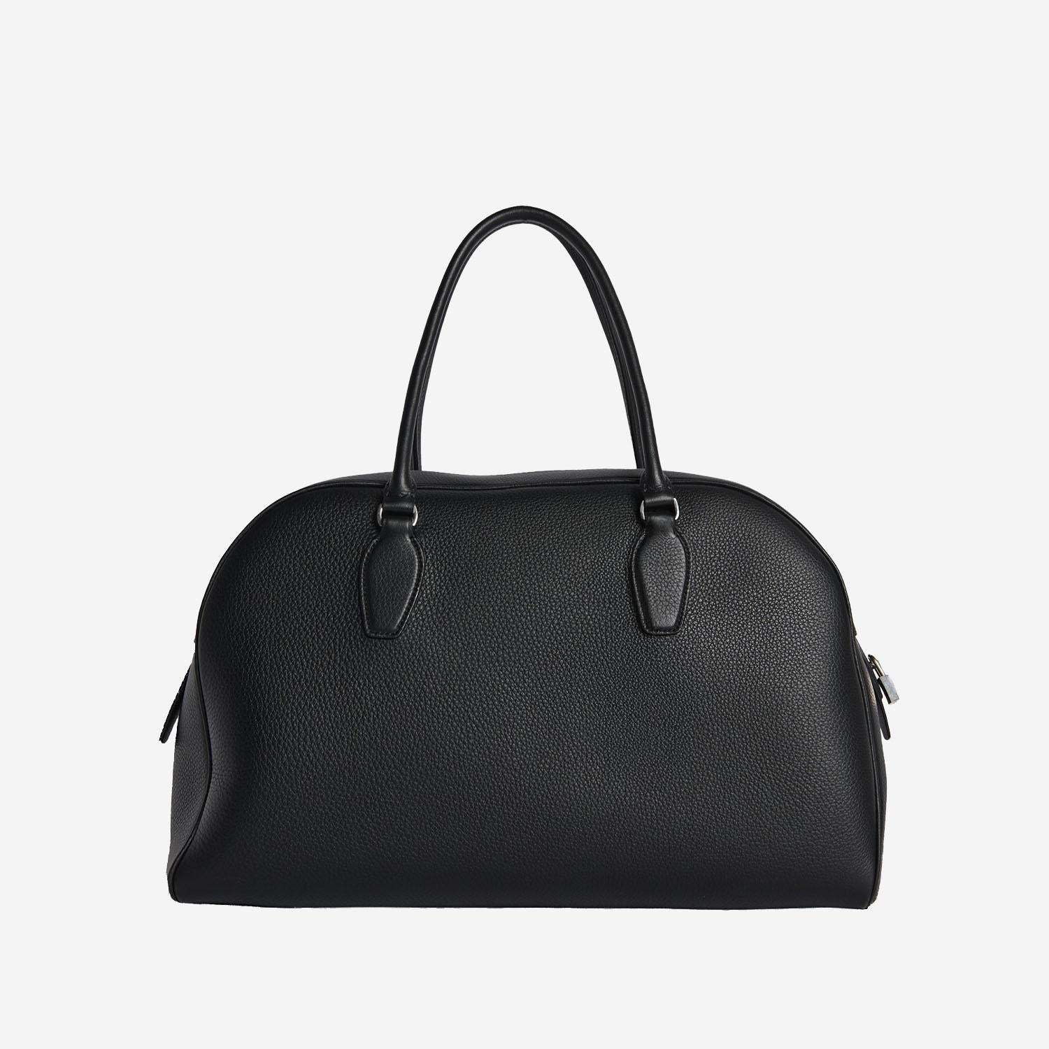 The Row India 15.75 Grain Leather Top Handle Bag In Black
