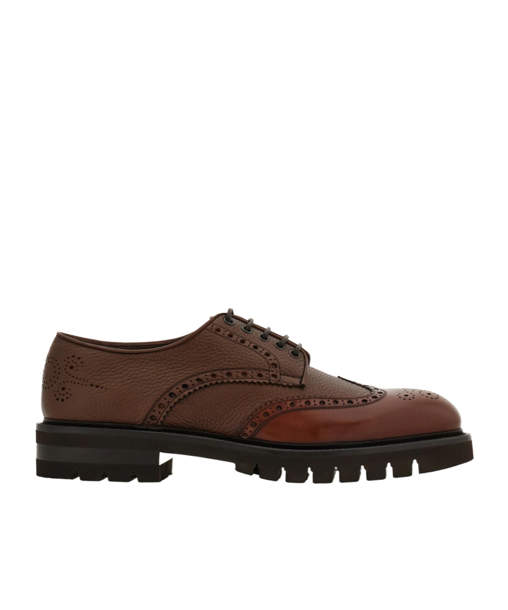 Ferragamo Brogue Wingtip Derby Shoes