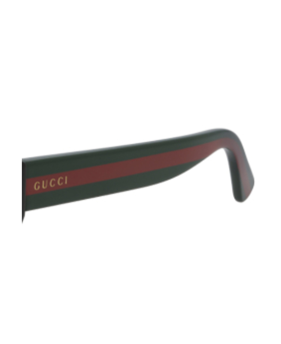Gucci Web-stripe D-frame Sunglasses In Black