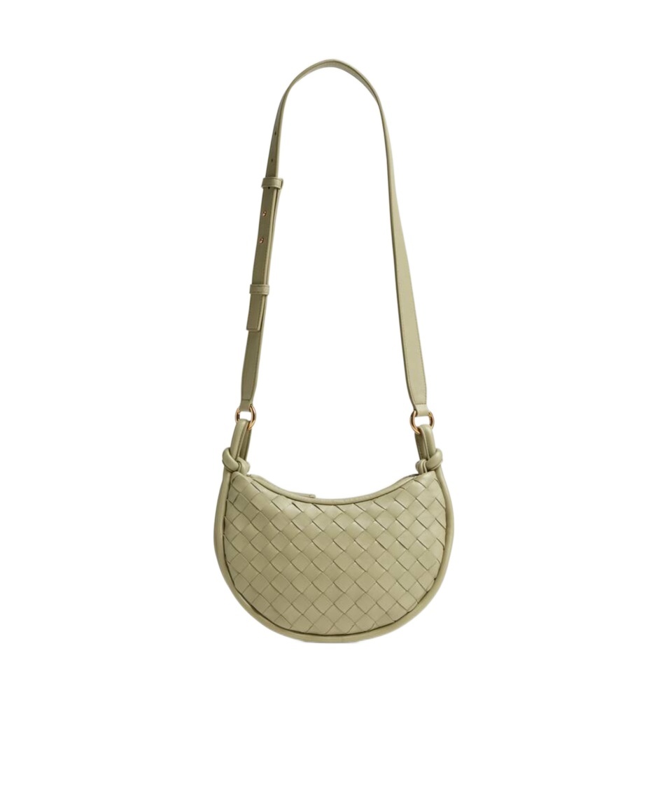 Bottega Veneta Gemelli Messenger Leather Cross-body Bag In Nude
