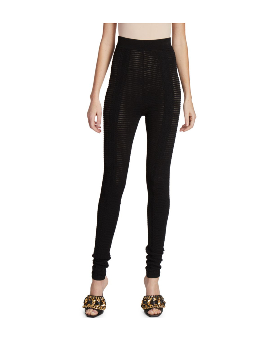 BALMAIN HIGH WAIST KNITTED LEGGINGS