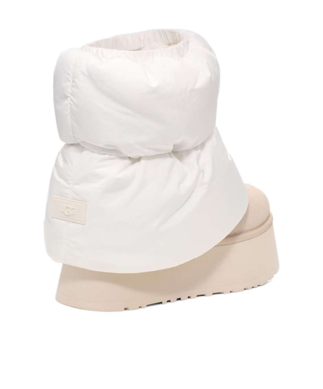 Ugg Suede Mini Dipper Puffer Boots 50 In White