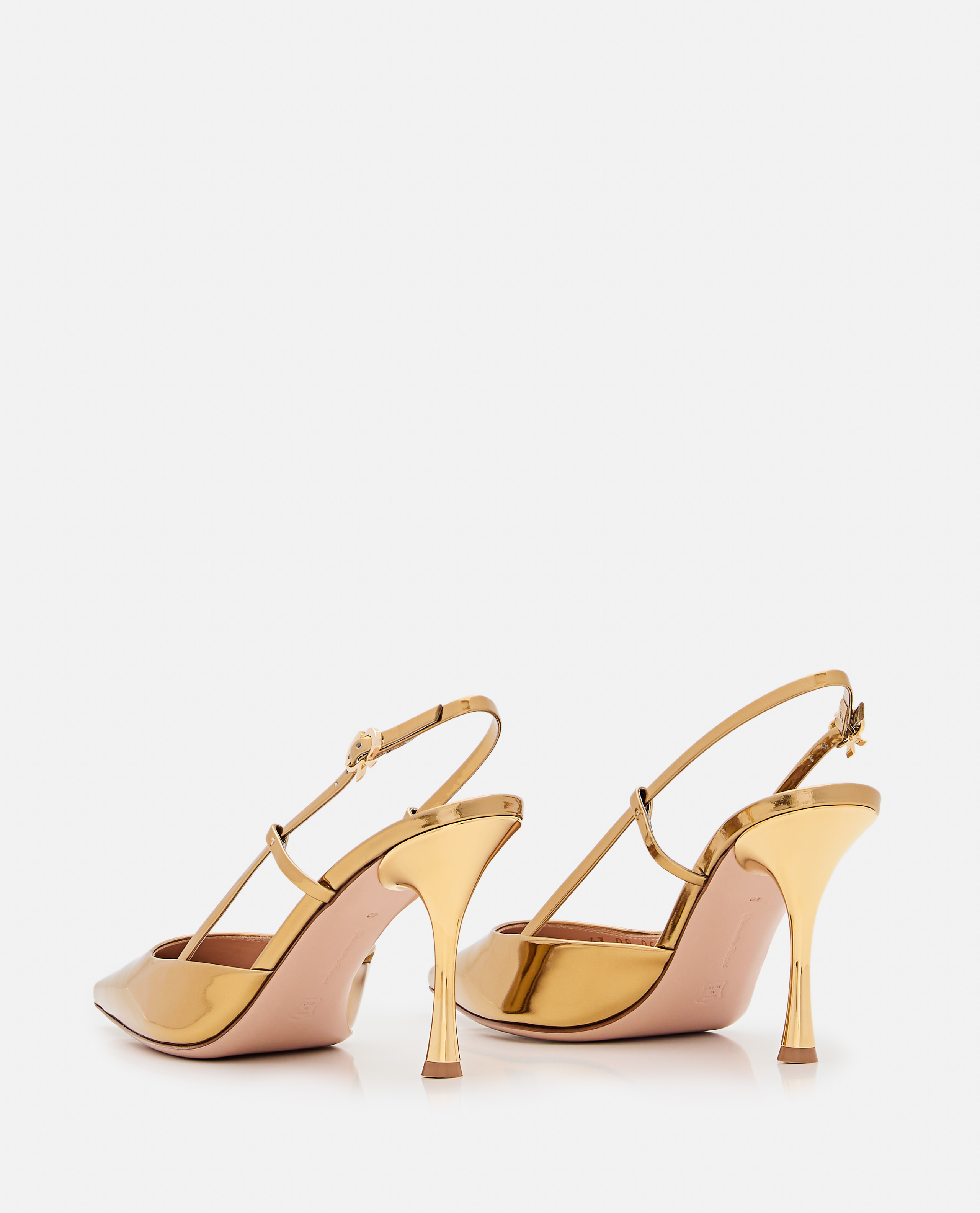 Gianvito Rossi Ribbon 85mm Slingback Pumps In Gold