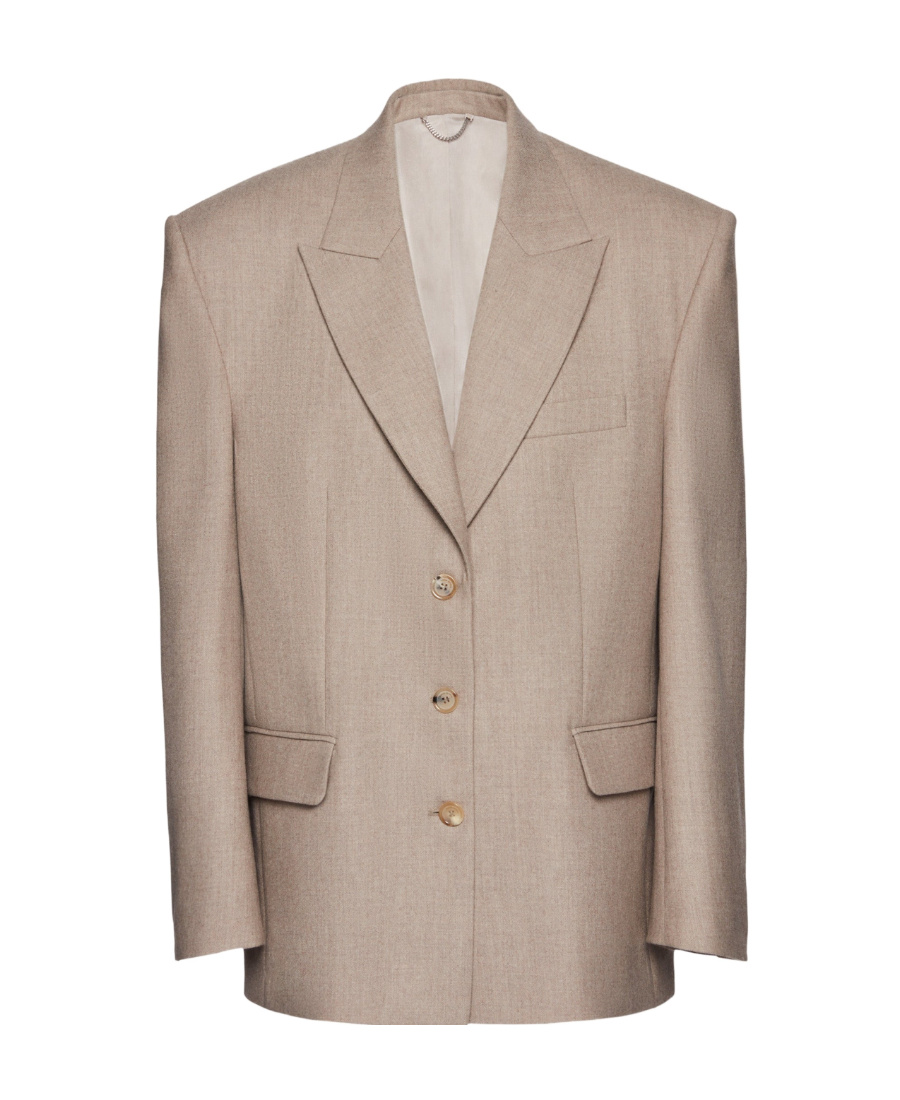 Magda Butrym Taupe Peaked Lapel Blazer In Nude