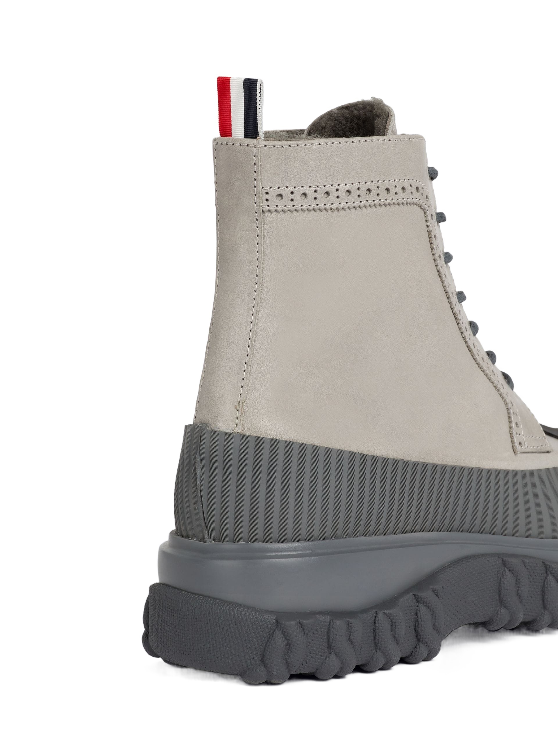 Thom Browne Longwing Duck Boots In Gray