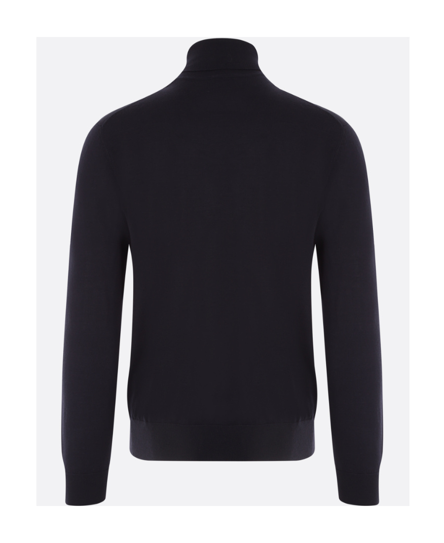 Zegna High-neck Long-sleeved Sweater In Gold