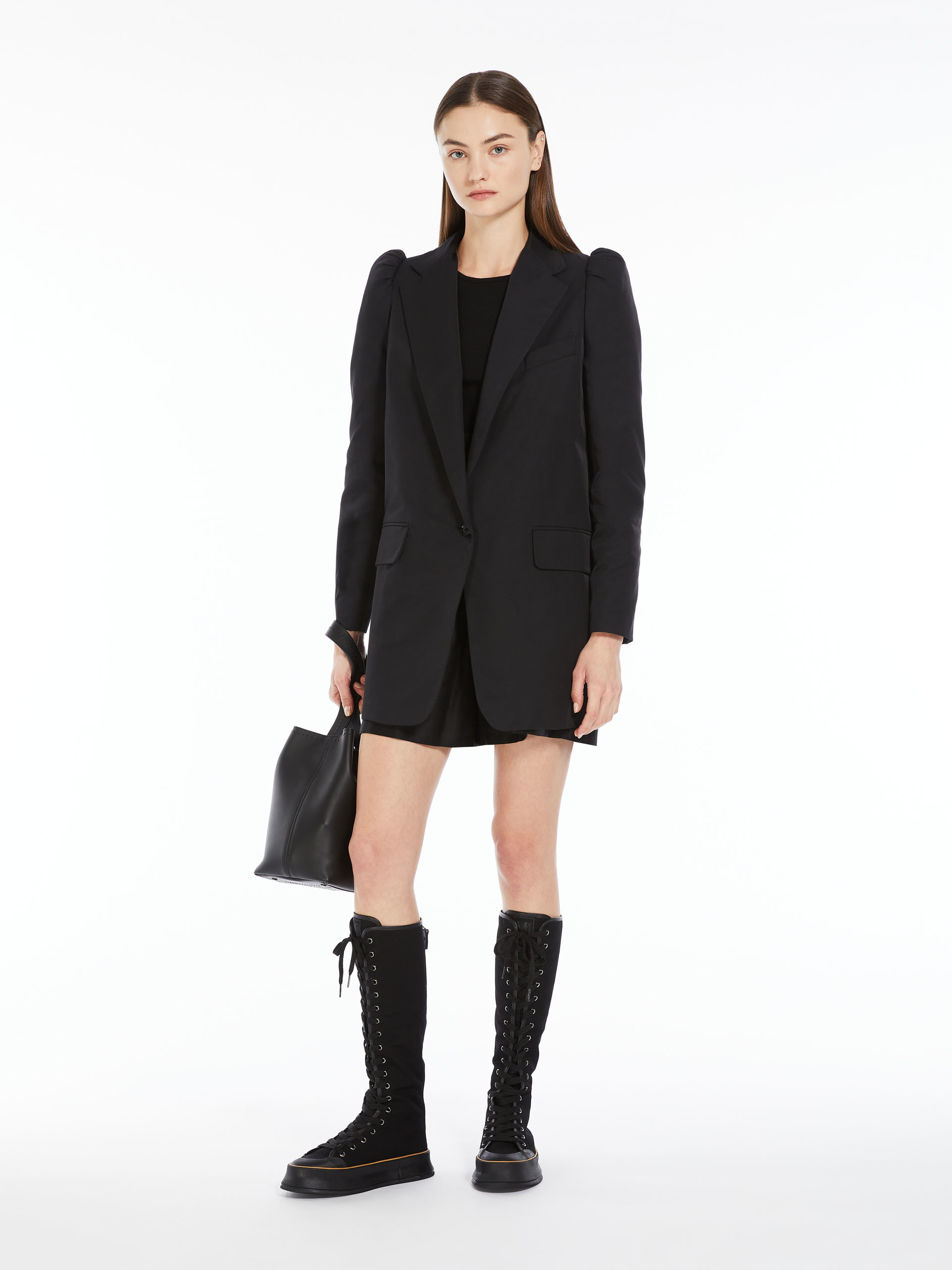 Max Mara Single Button Suit Jacket In Black