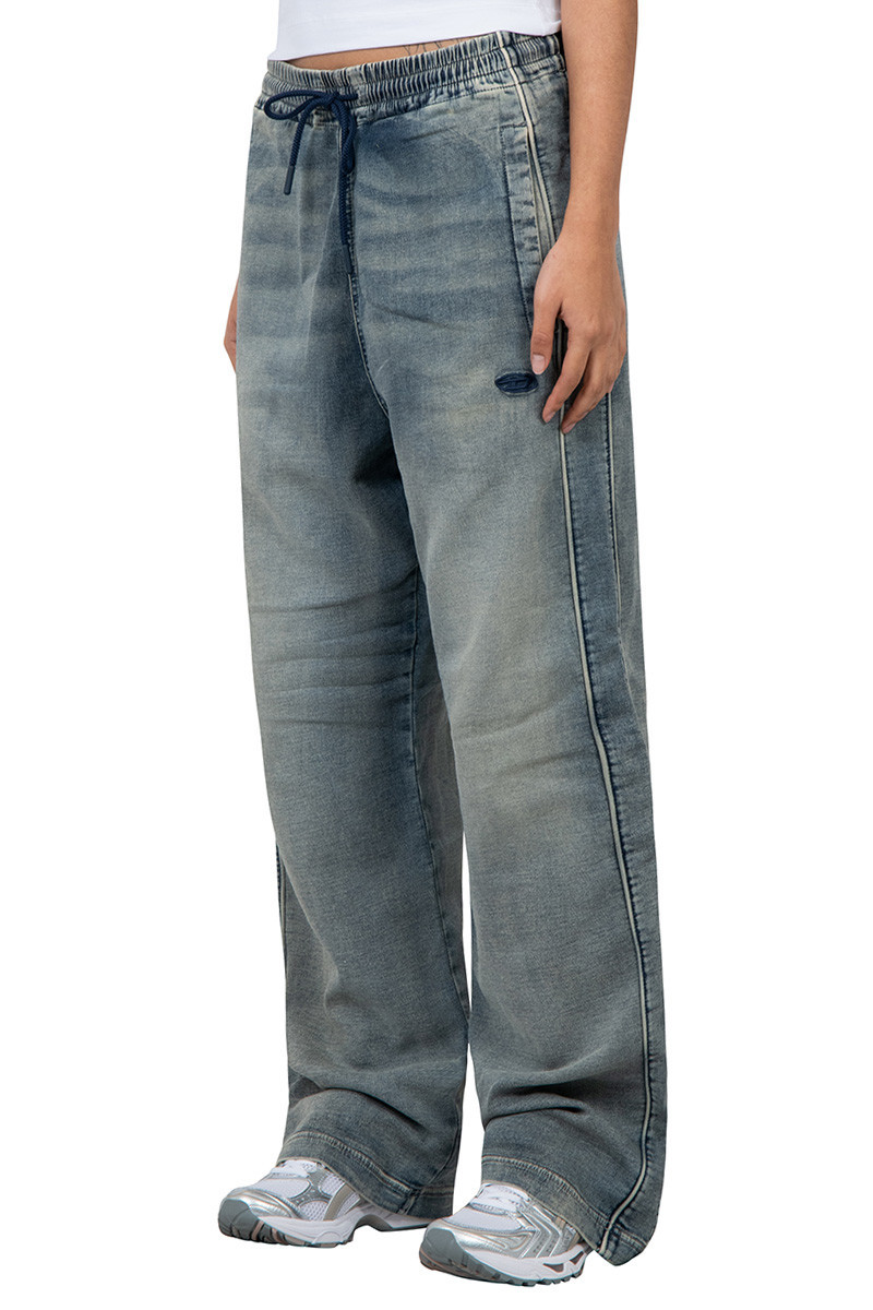 Diesel D-martians Track Straight-leg Jeans In Gray