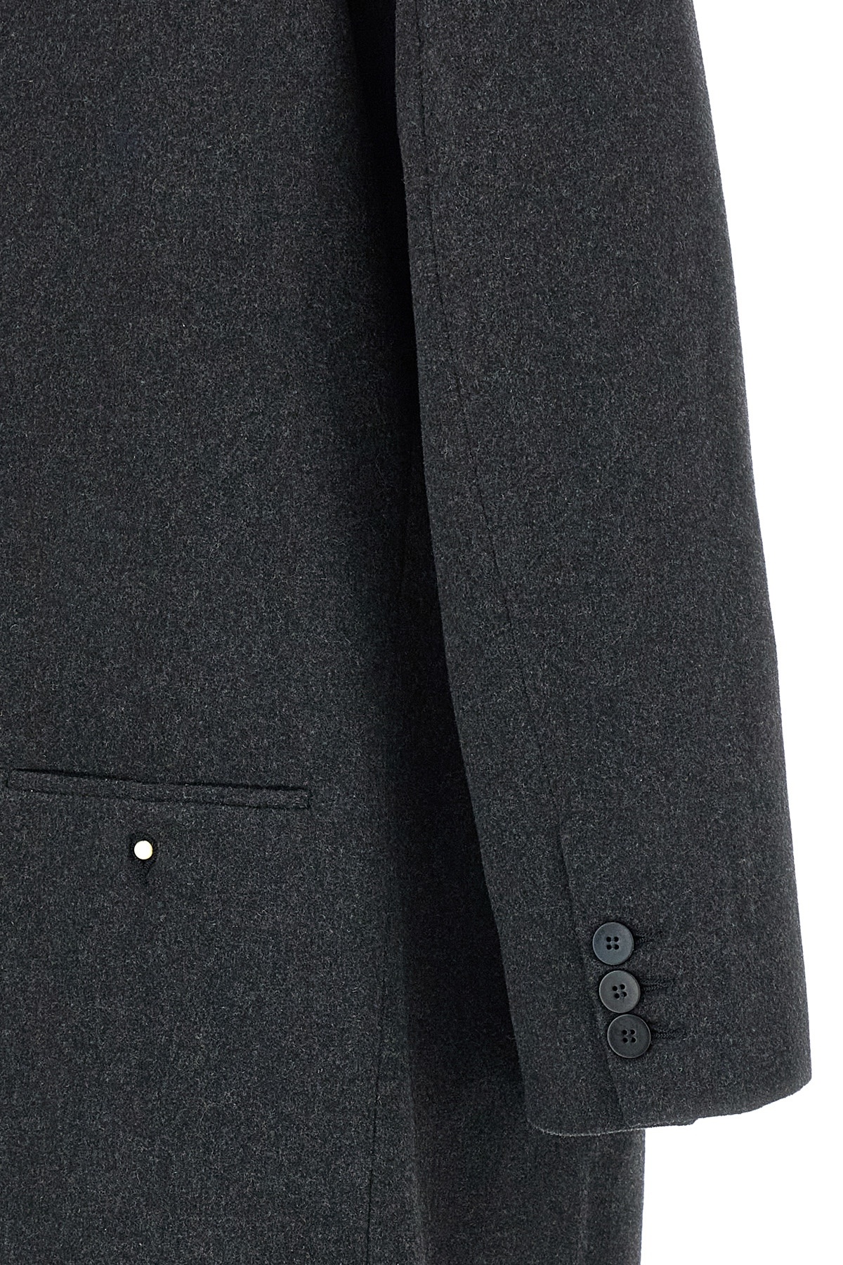Magliano Double Breasted Coat Notched Lapels In Black